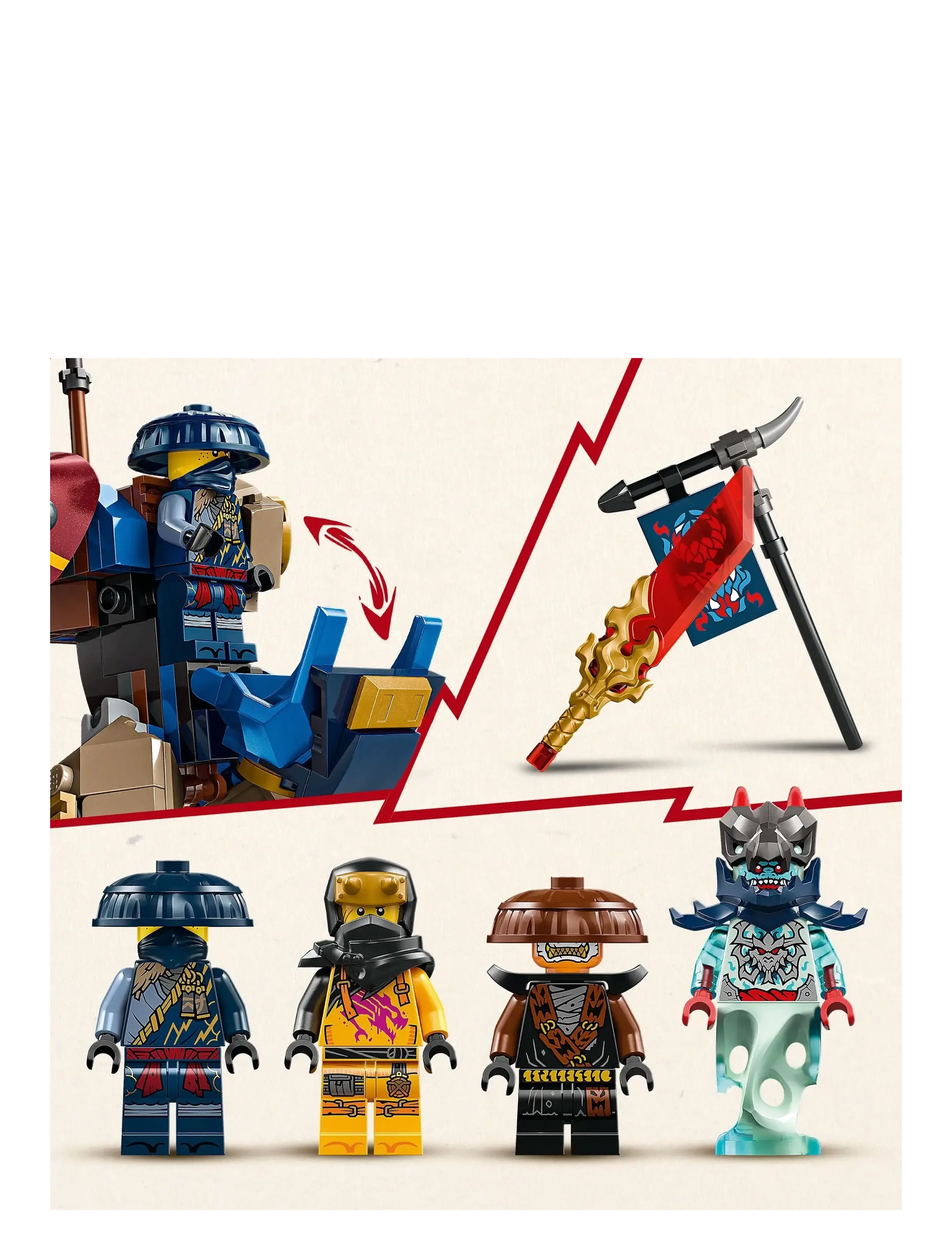 LEGO - Rogue’s Mech Dragon Rider Ninja Toy 71843 - lego ninjago - multi - 4
