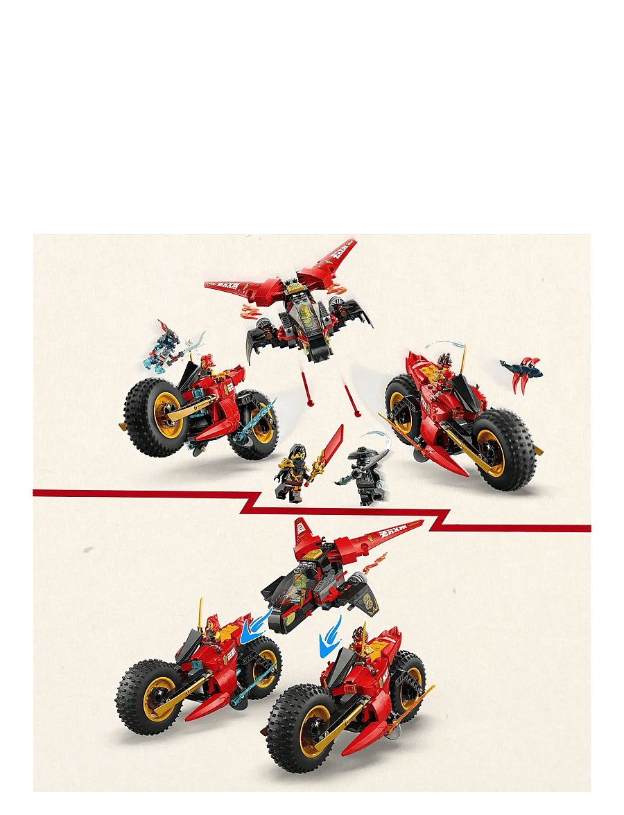 LEGO - Ninja Combat Vehicle 3-in-1 Toy Building Set 71844 - prezenty urodzinowe - multi - 3