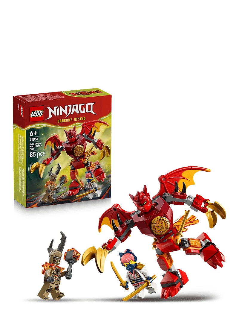 LEGO - Kai’s Dragon Mech Battle Pack, Mech Toy 71851 - lego ninjago - multi - 0