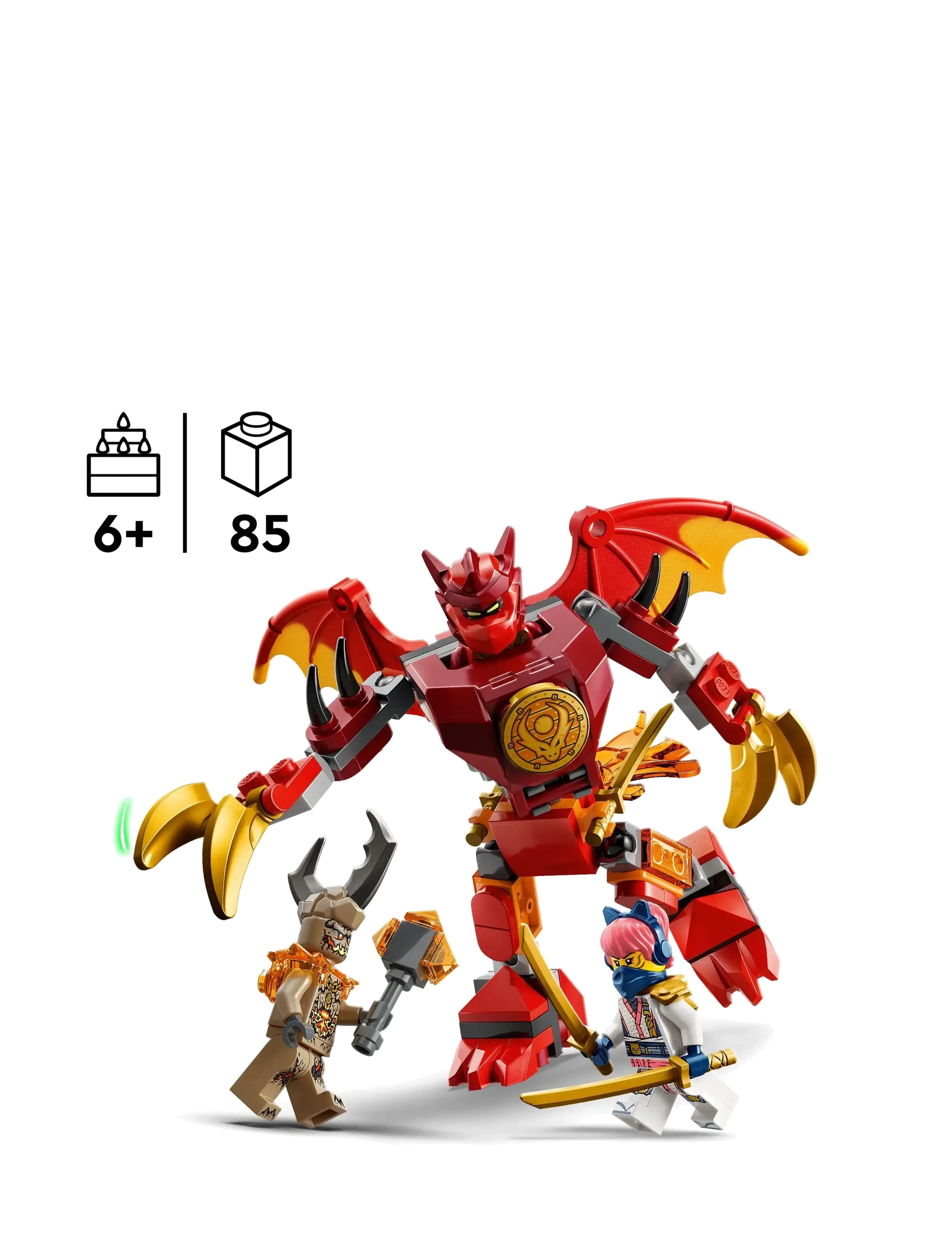 LEGO - Kai’s Dragon Mech Battle Pack, Mech Toy 71851 - lego ninjago - multi - 1