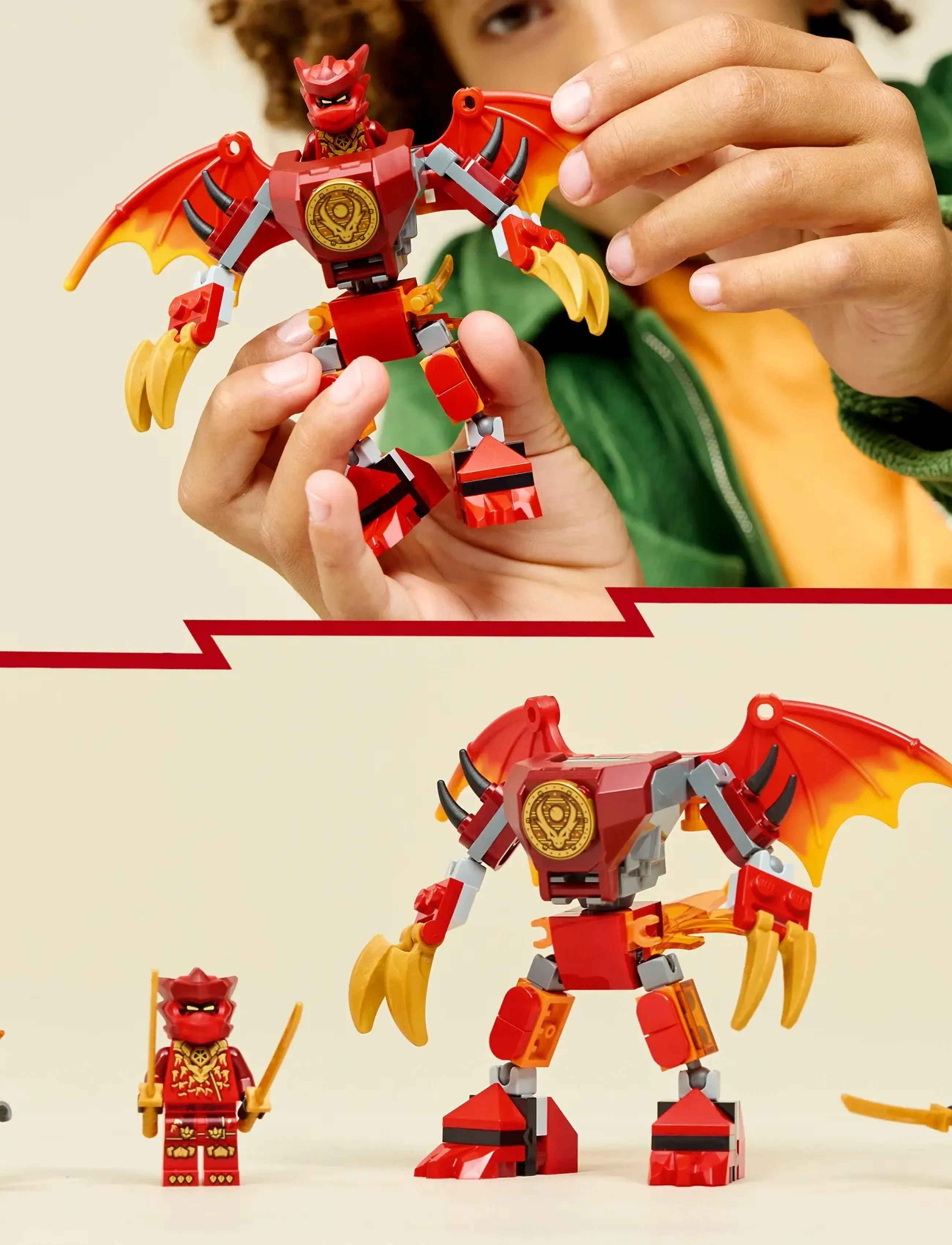 LEGO Kai's Dragon Mech Battle Pack, Mech Toy 71851 (LGO71851