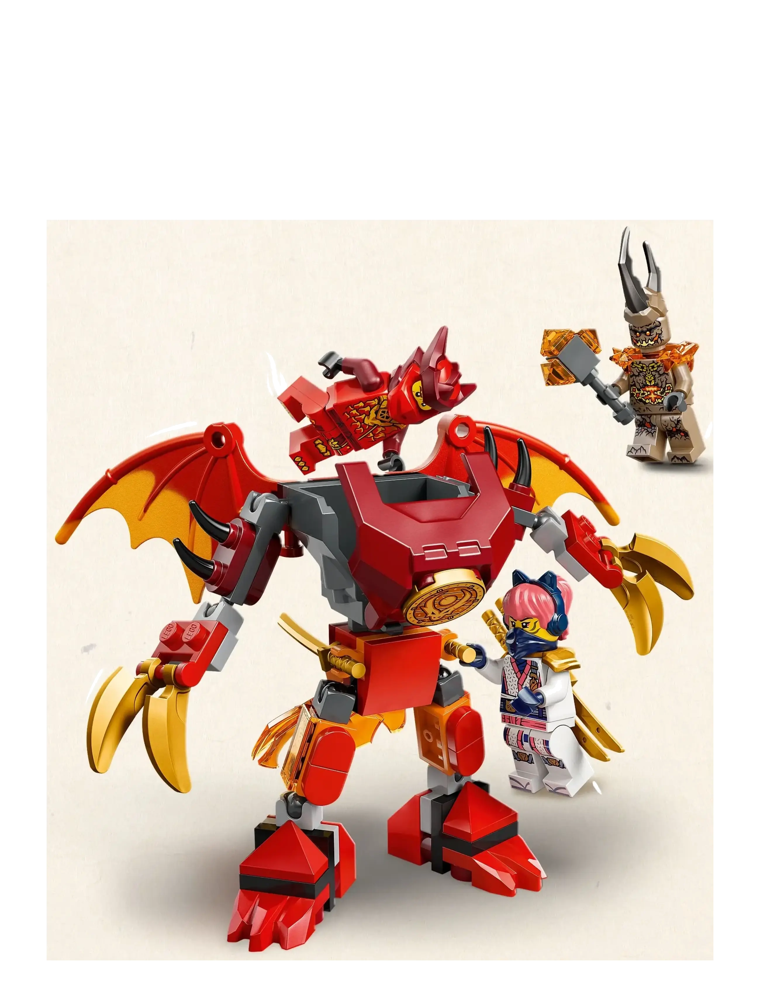 LEGO - Kai’s Dragon Mech Battle Pack, Mech Toy 71851 - lego ninjago - multi - 3