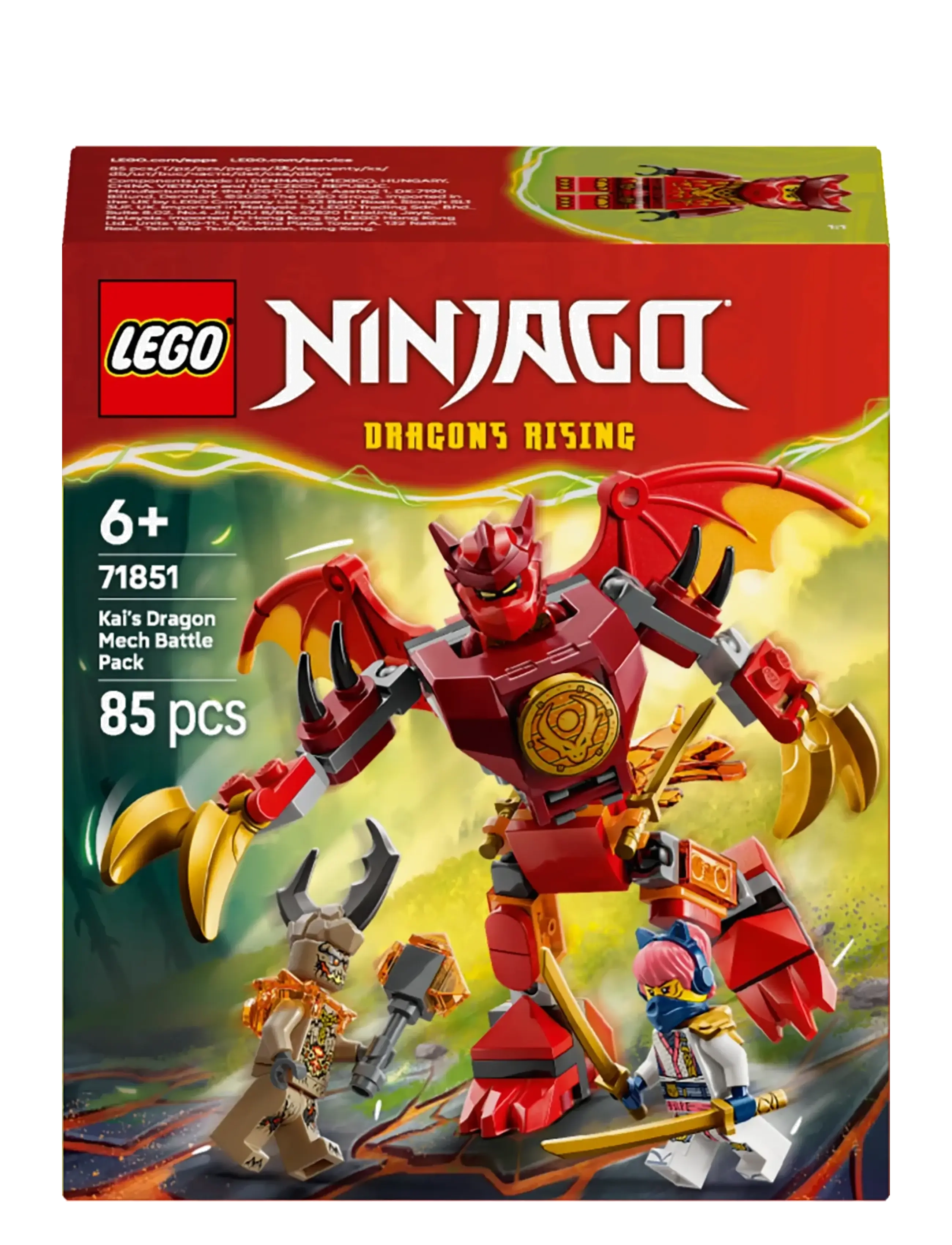 LEGO - Kai’s Dragon Mech Battle Pack, Mech Toy 71851 - lego ninjago - multi - 5