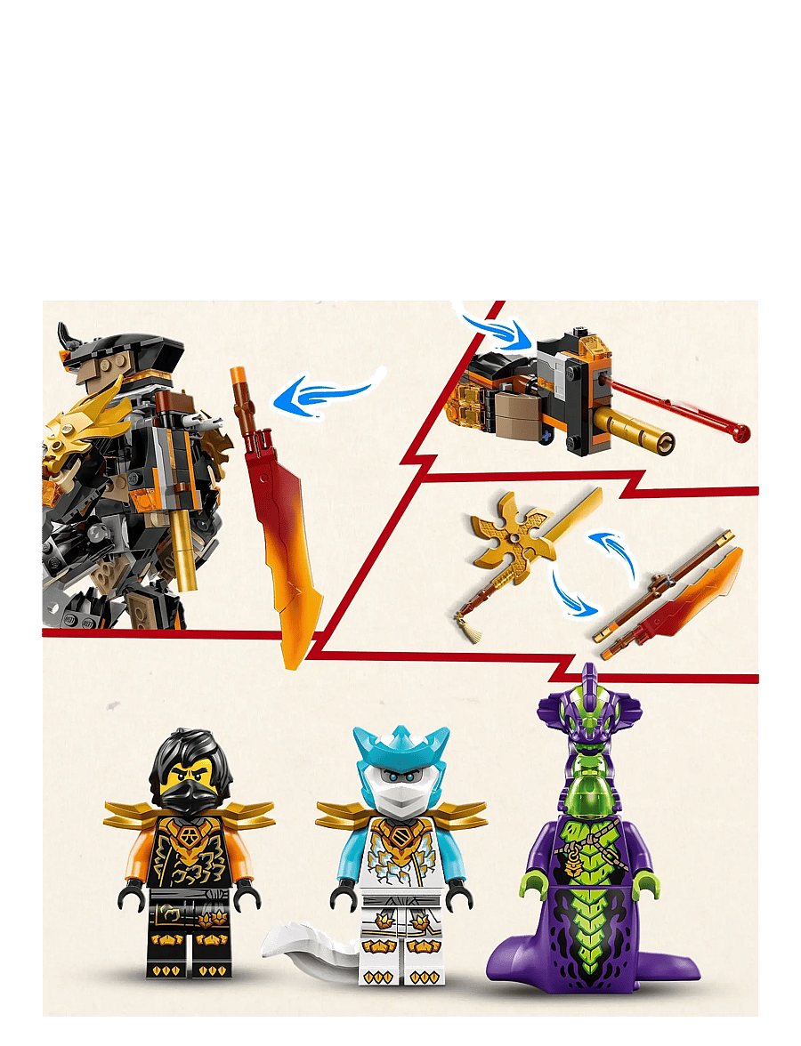 LEGO - Cole’s Mission Mech & Dragon Zane Toys 71854 - lego ninjago - multi - 4