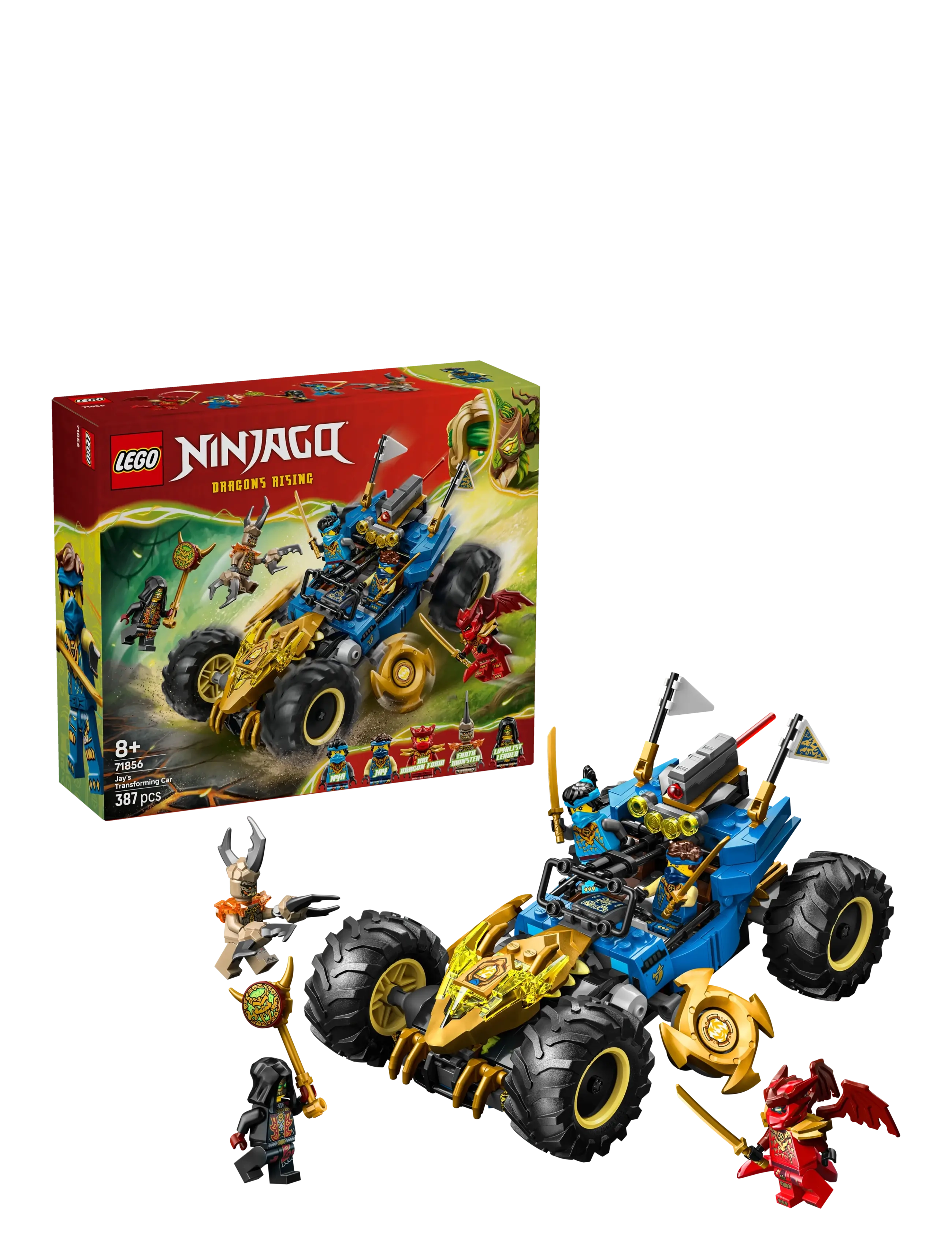 LEGO Jays Forvandlingsbil 71856, One Size, Lego Spielzeug, Blau - ninjago, Kinder