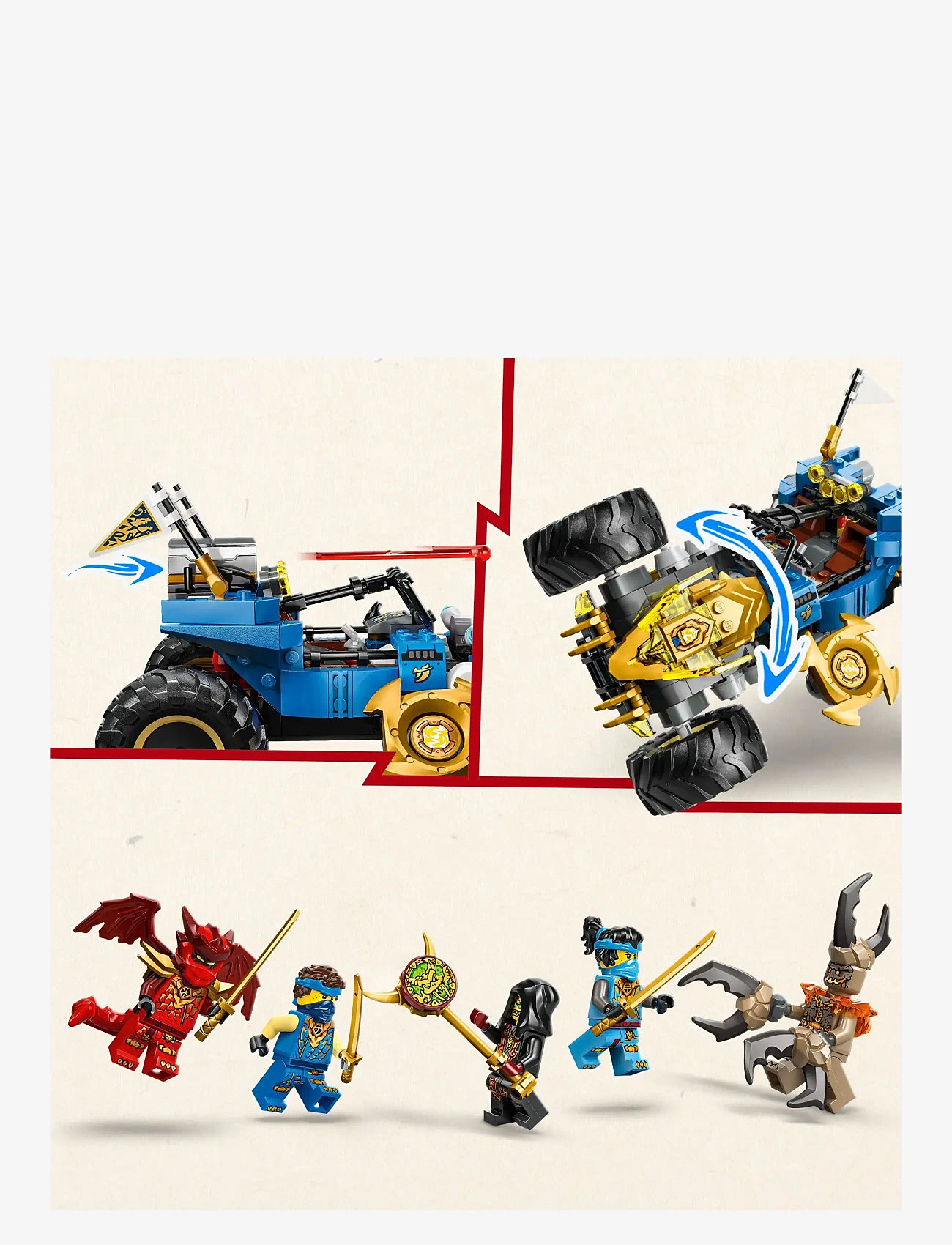 LEGO - Jay’s Transforming Car Racing Toy 71856 - lego ninjago - multi - 4