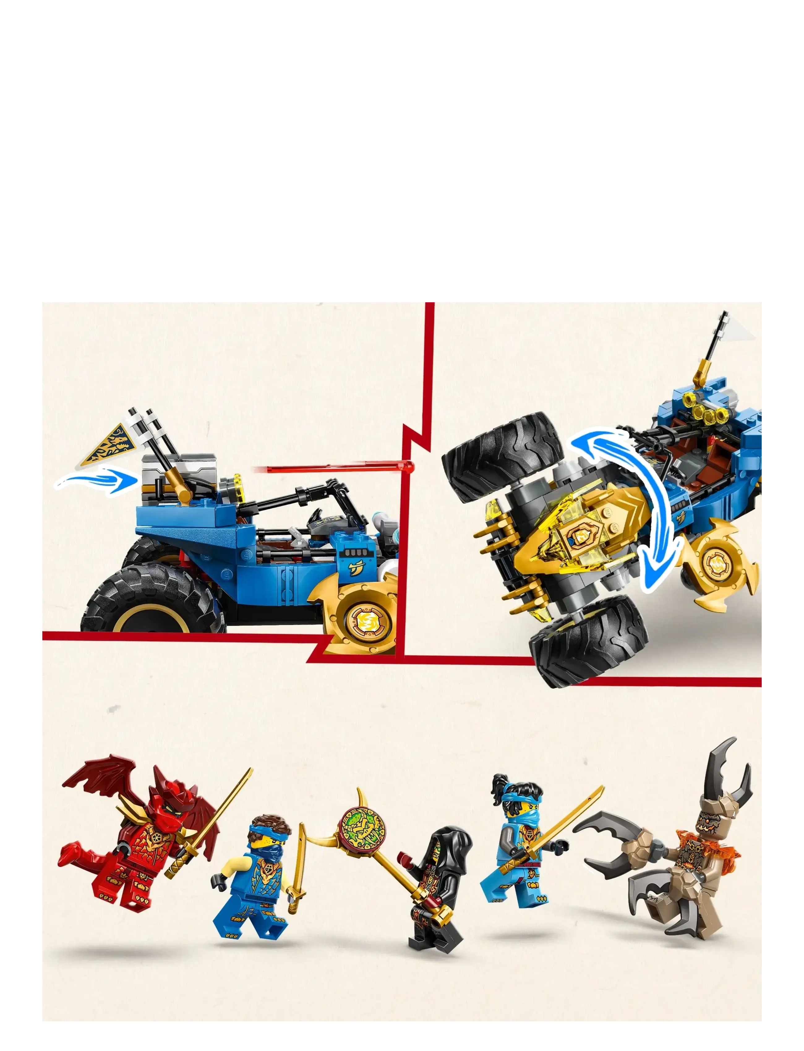 LEGO - Jay’s Transforming Car Racing Toy 71856 - lego ninjago - multi - 4