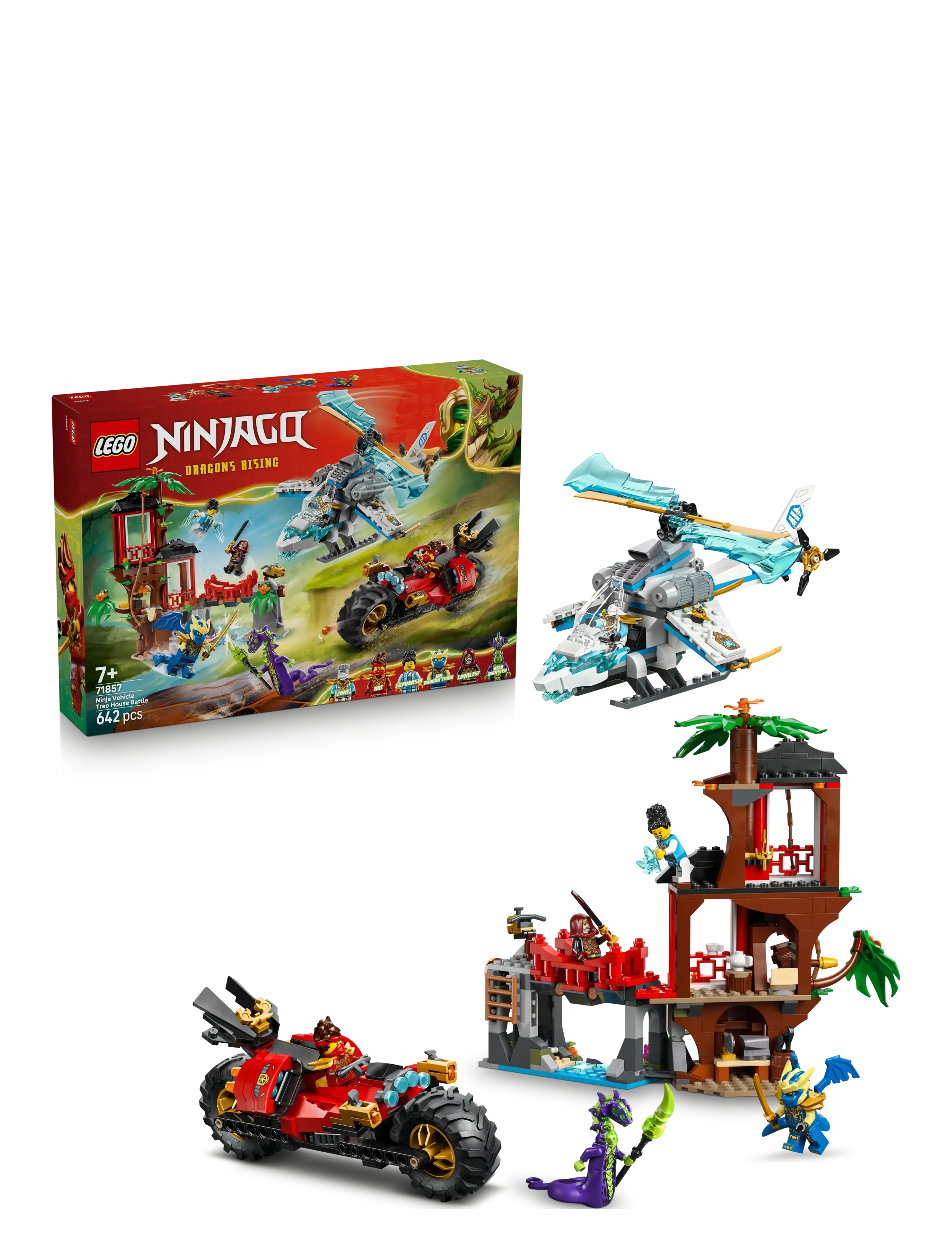 LEGO Ninjafartøjernes Kamp For Trætophuset 71857, One Size, Multi/patterned, Lego Legetøj > Lego ninjago, Børn