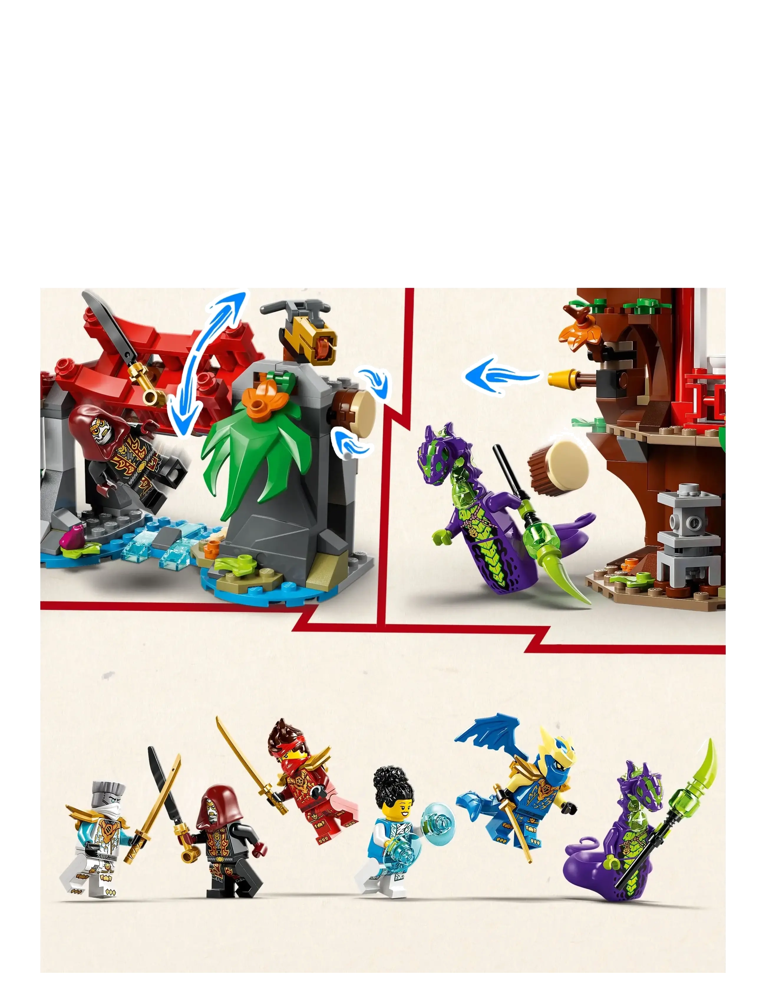 LEGO - Ninjafartøjernes kamp for trætophuset 71857 - lego ninjago - multi - 4