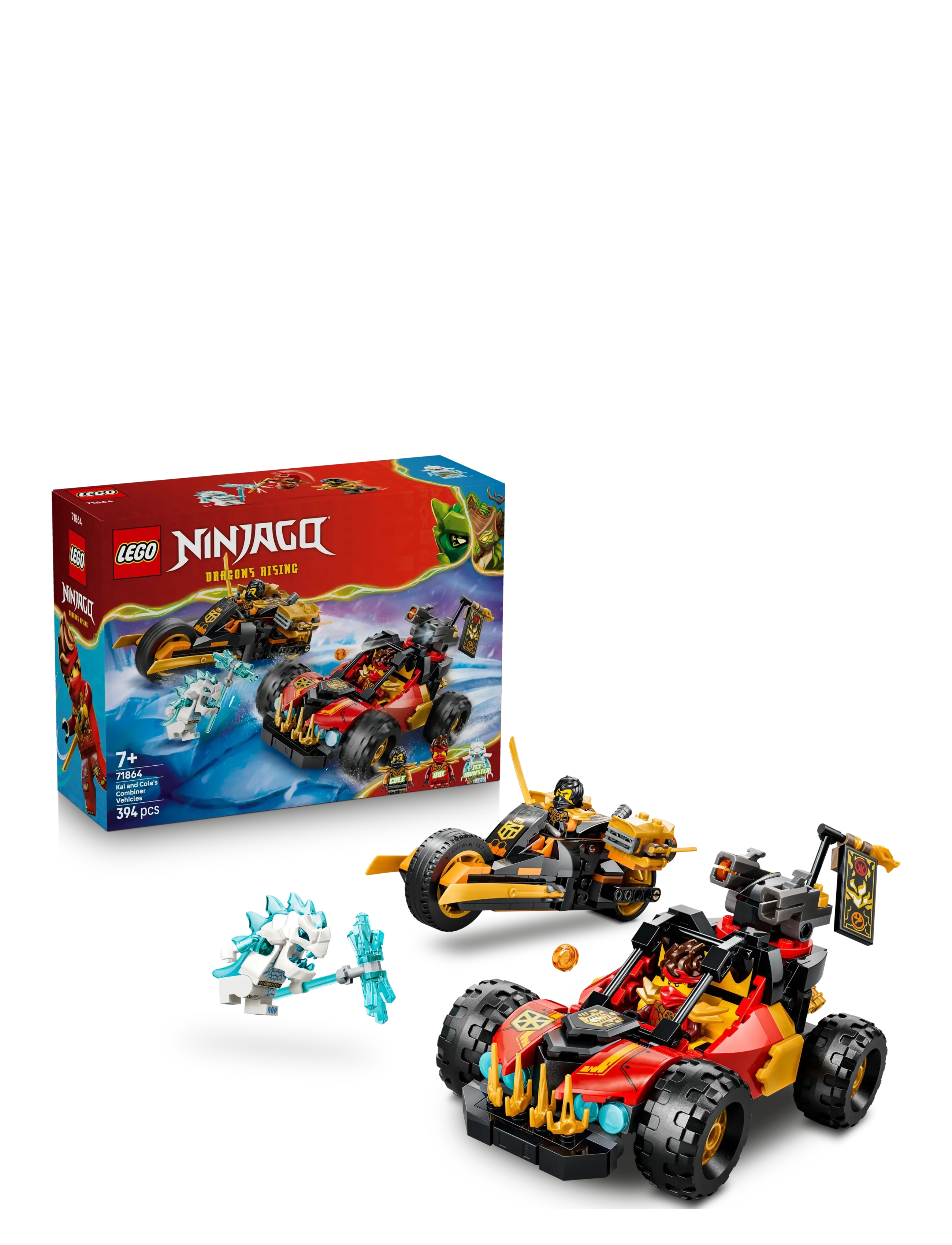 LEGO Kai Og Coles Kombi-Køretøjer 71864, One Size, Red, Lego Legetøj > Lego ninjago, Børn