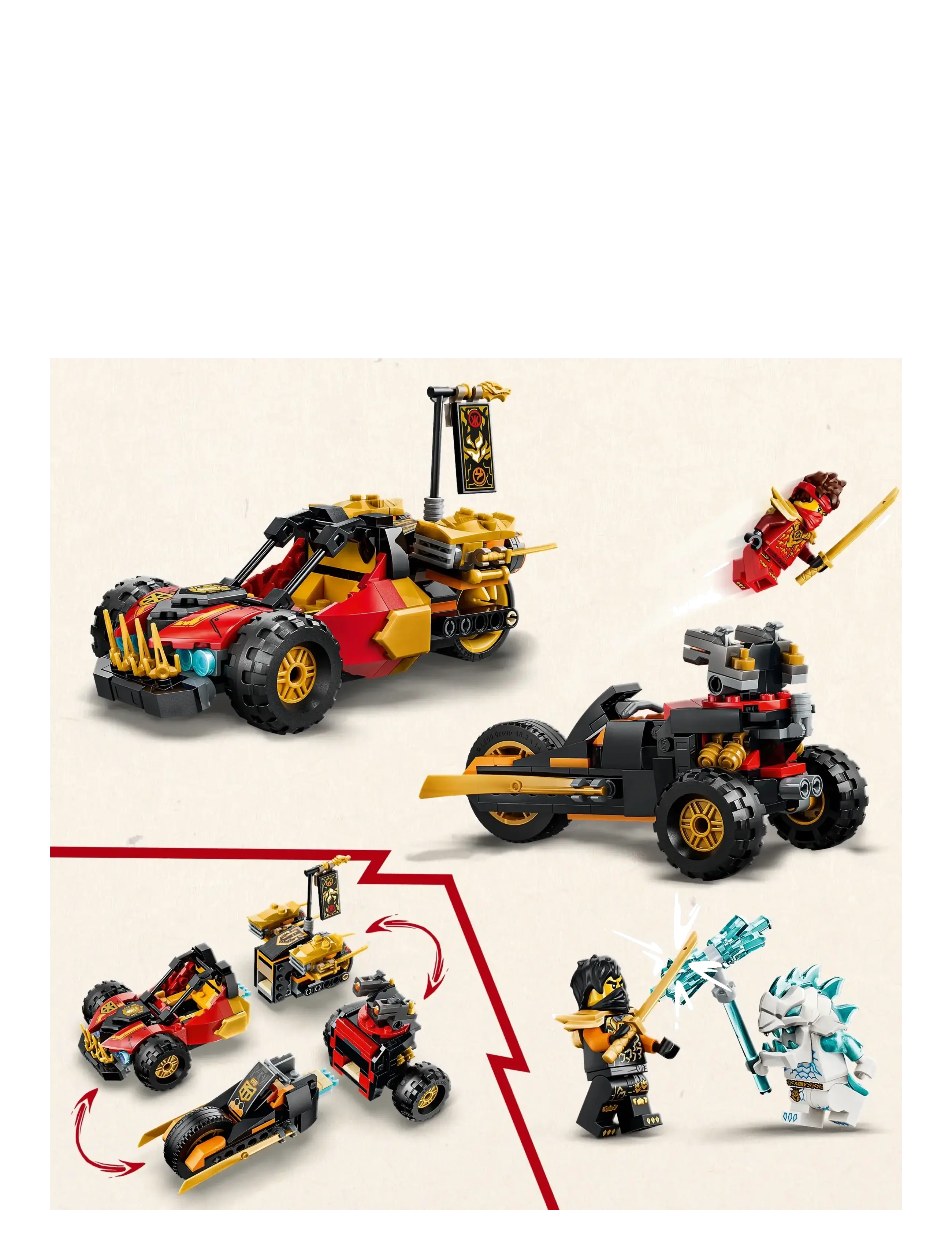 LEGO - Kain ja Colen yhdistelmäajoneuvot 71864 - lego ninjago - multi - 3