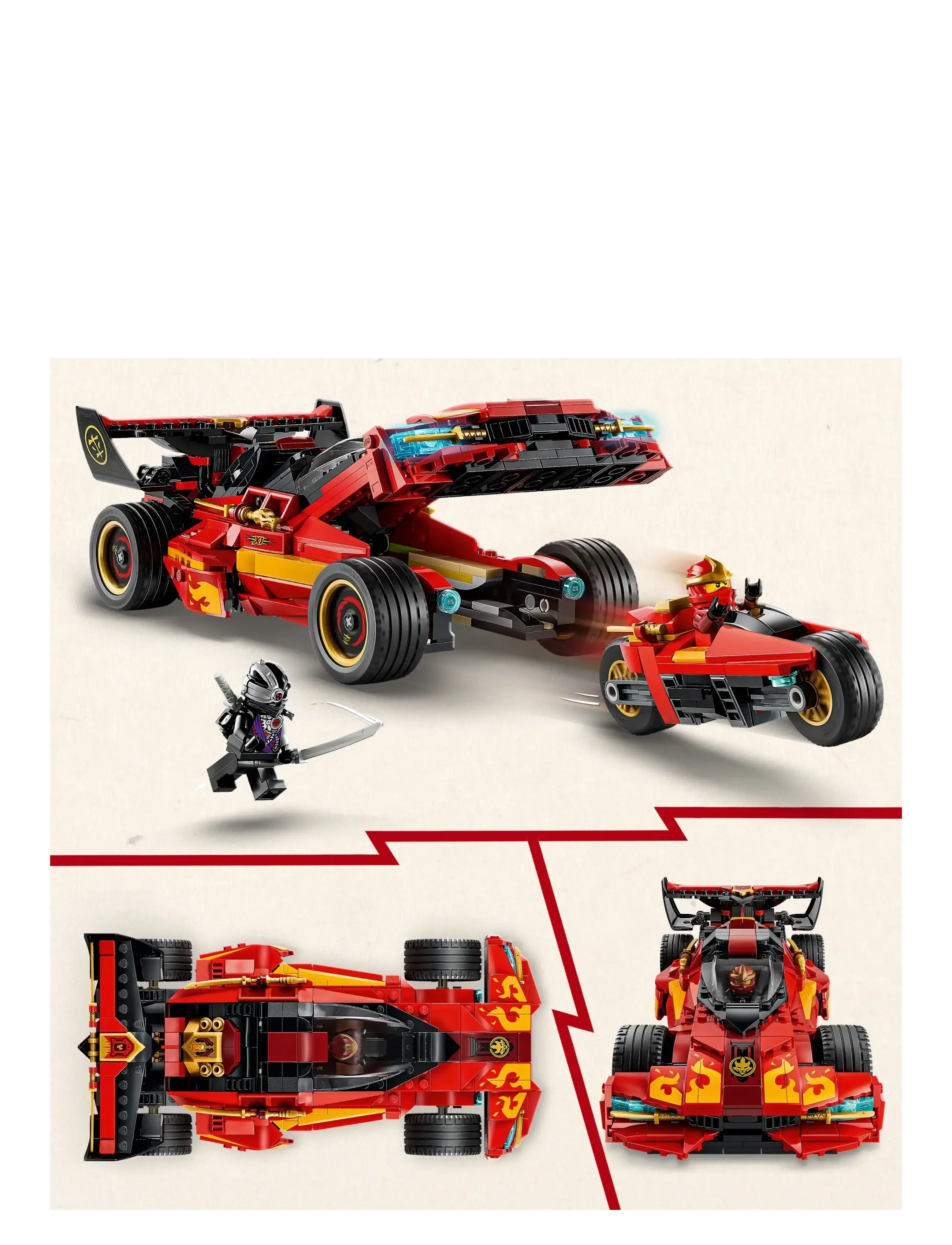 LEGO - X-1 Ninja Charger 15th Anniversary Toy 71867 - lego ninjago - multi - 3