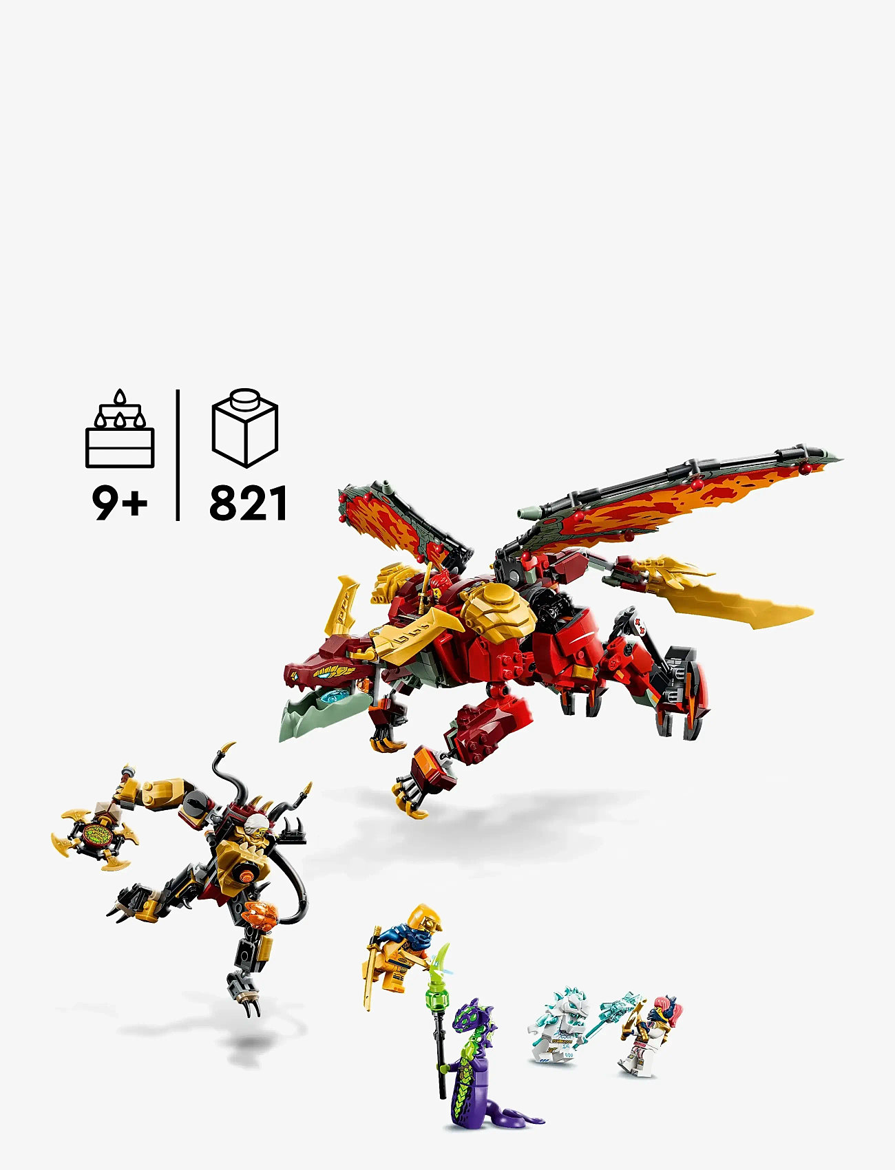 LEGO - Wyldfyre's Transforming Dragon Mech 71868 - lego ninjago - multi - 1