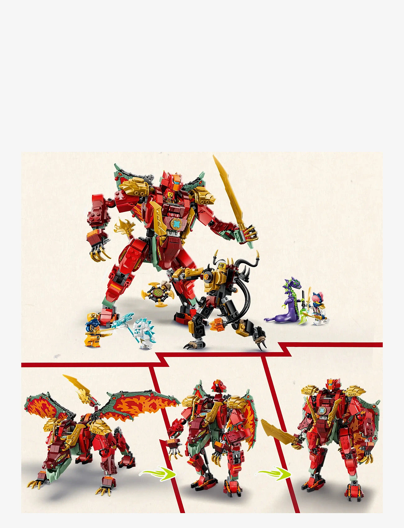 LEGO - Wyldfyre's Transforming Dragon Mech 71868 - lego ninjago - multi - 3