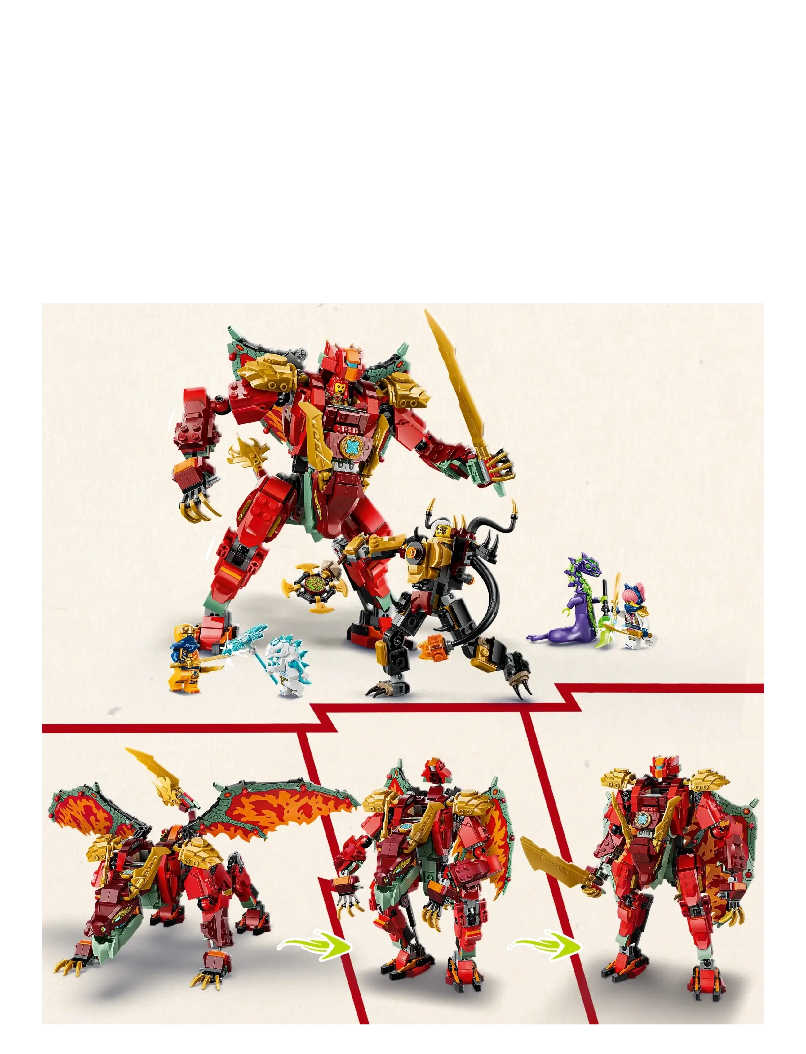 LEGO - Wyldfyre's Transforming Dragon Mech 71868 - lego ninjago - multi - 3