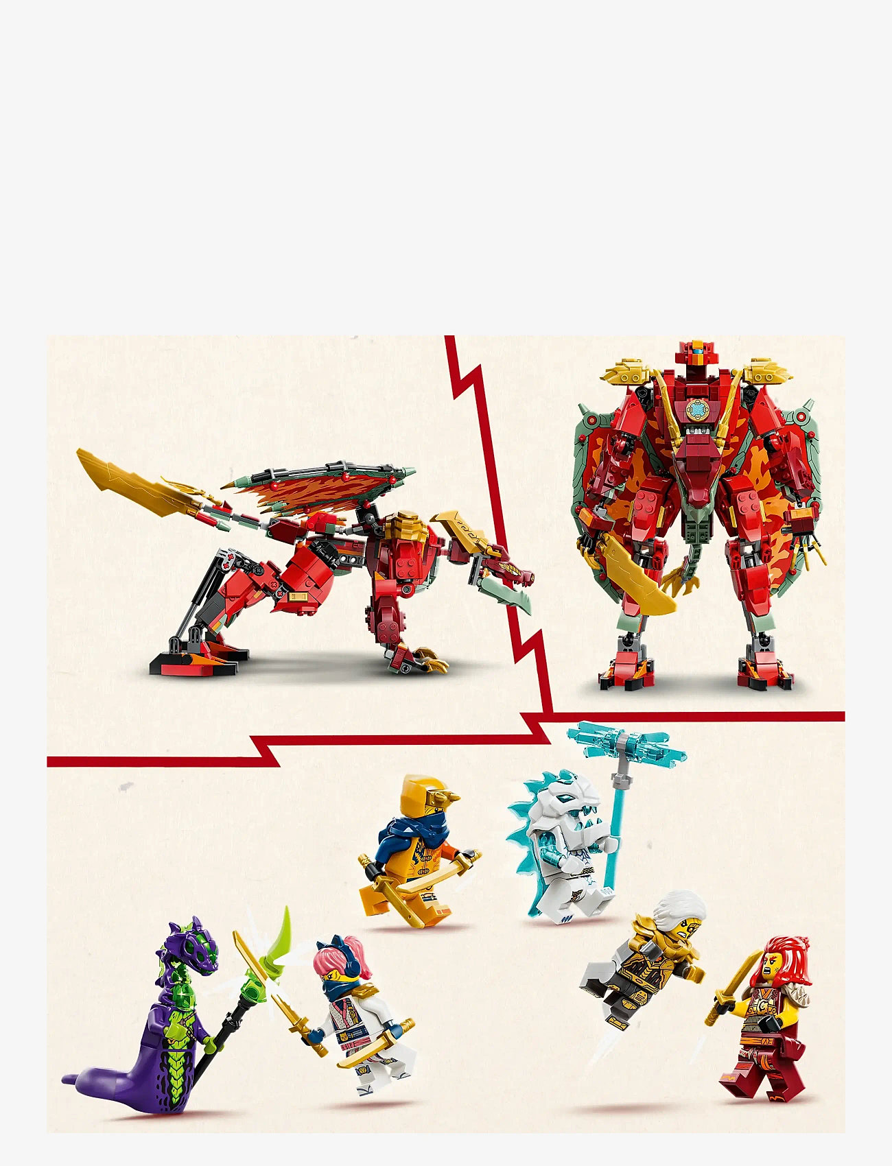 LEGO - Wyldfyre's Transforming Dragon Mech 71868 - lego ninjago - multi - 4