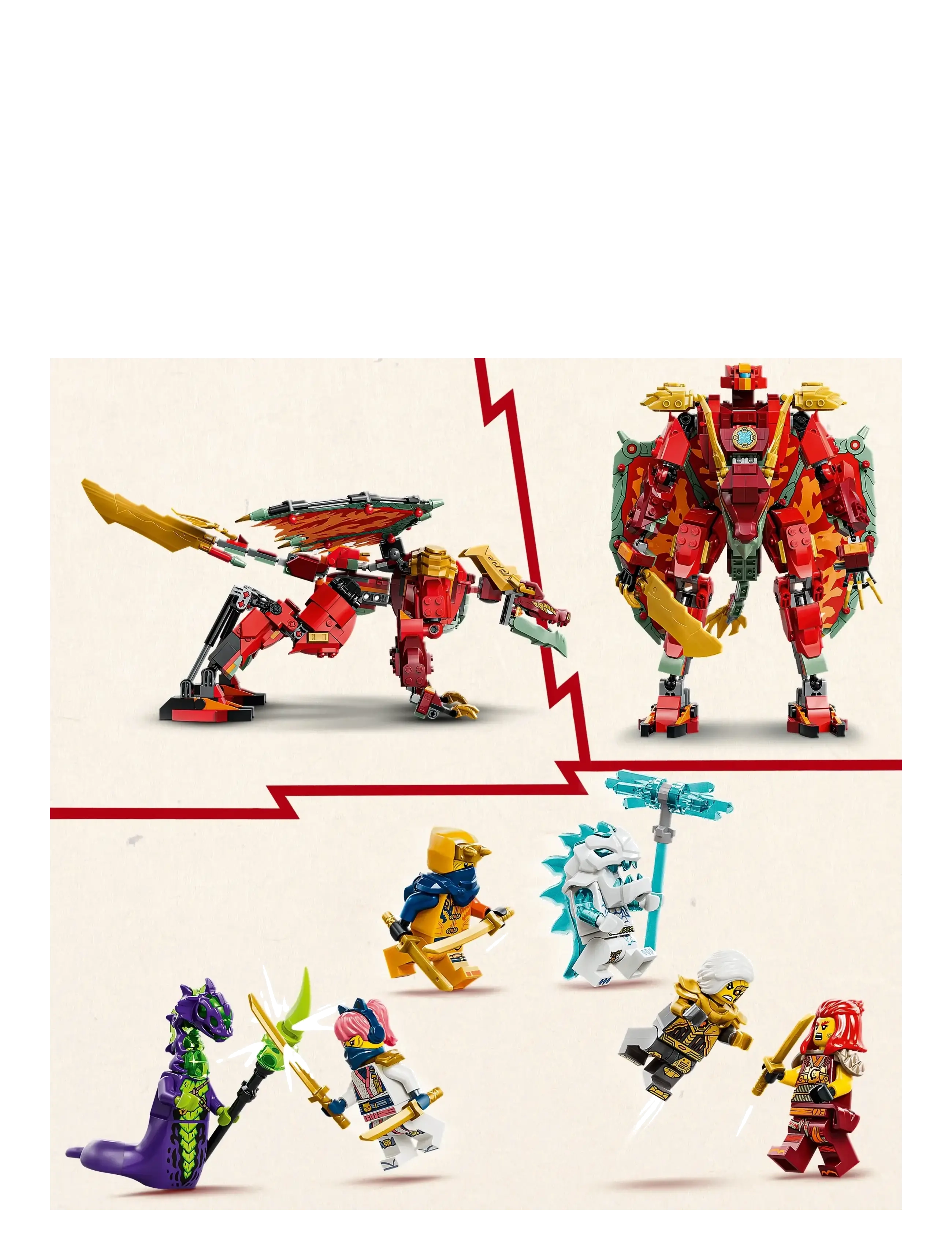 LEGO - Wyldfyre's Transforming Dragon Mech 71868 - lego ninjago - multi - 4