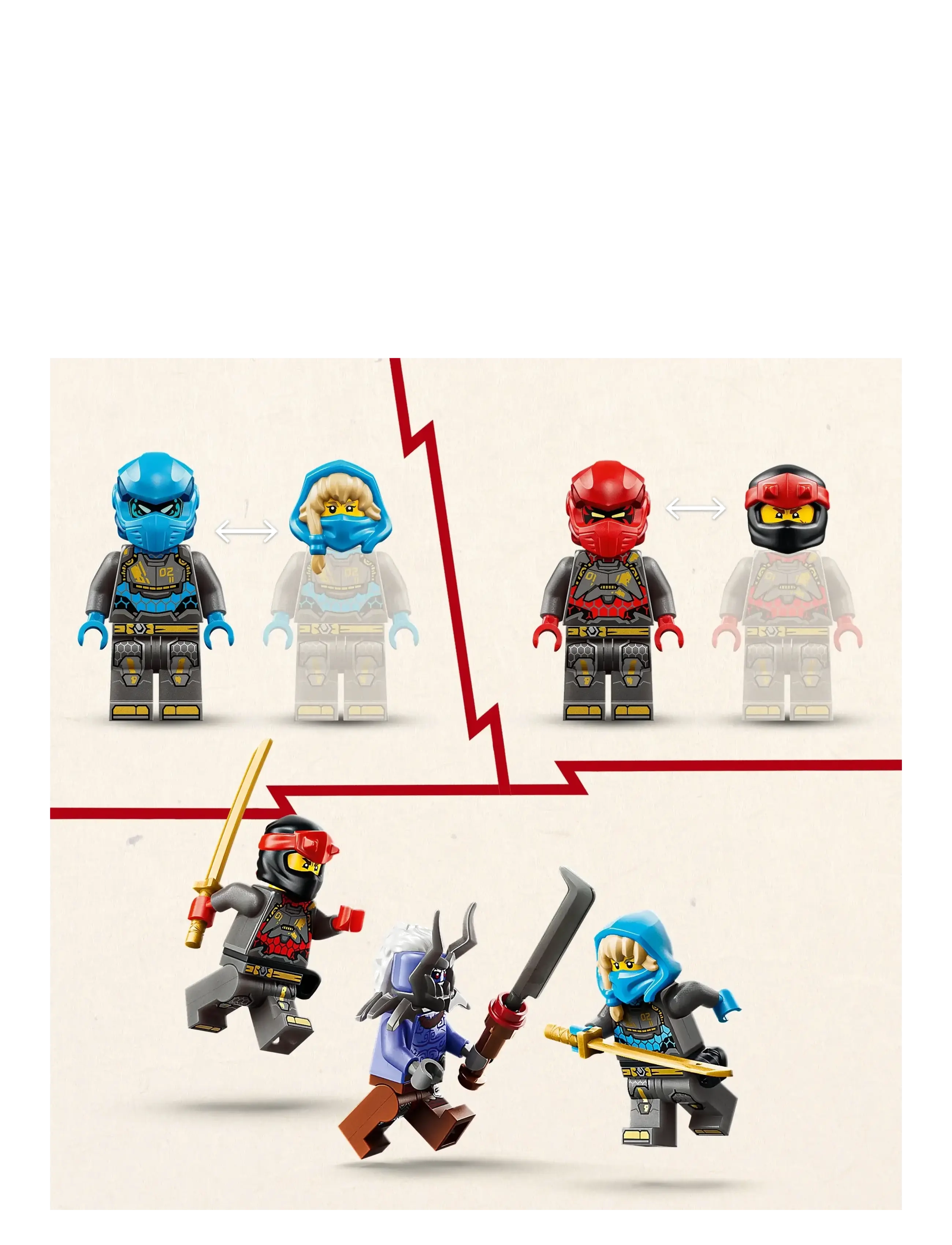LEGO - The Twin Titan Mechs Action Figures 71870 - lego ninjago - multi - 4