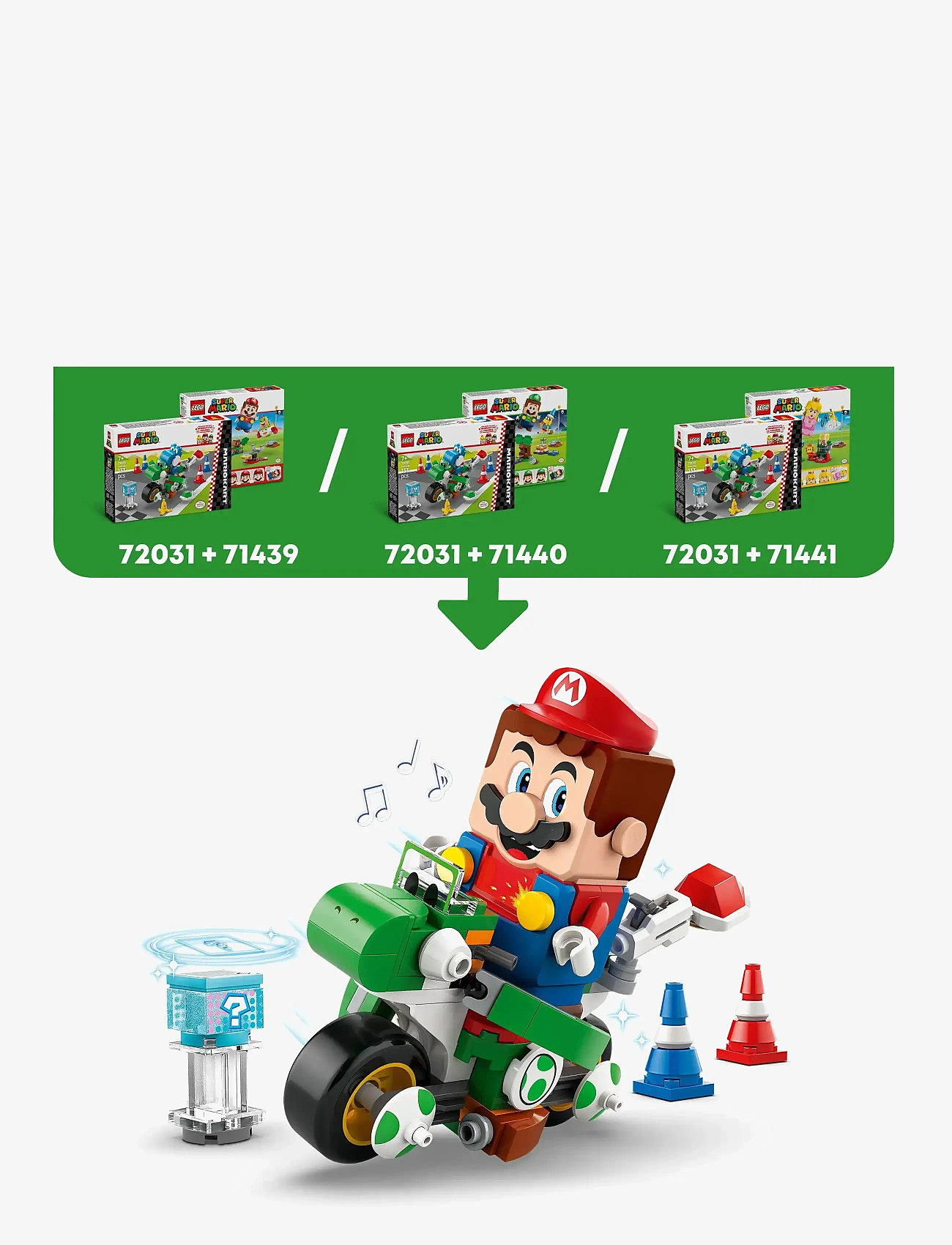 LEGO - Super Mario™: Mario Kart™ – Yoshi Bike, Gift 72031 - lego super mario™ - multi - 3