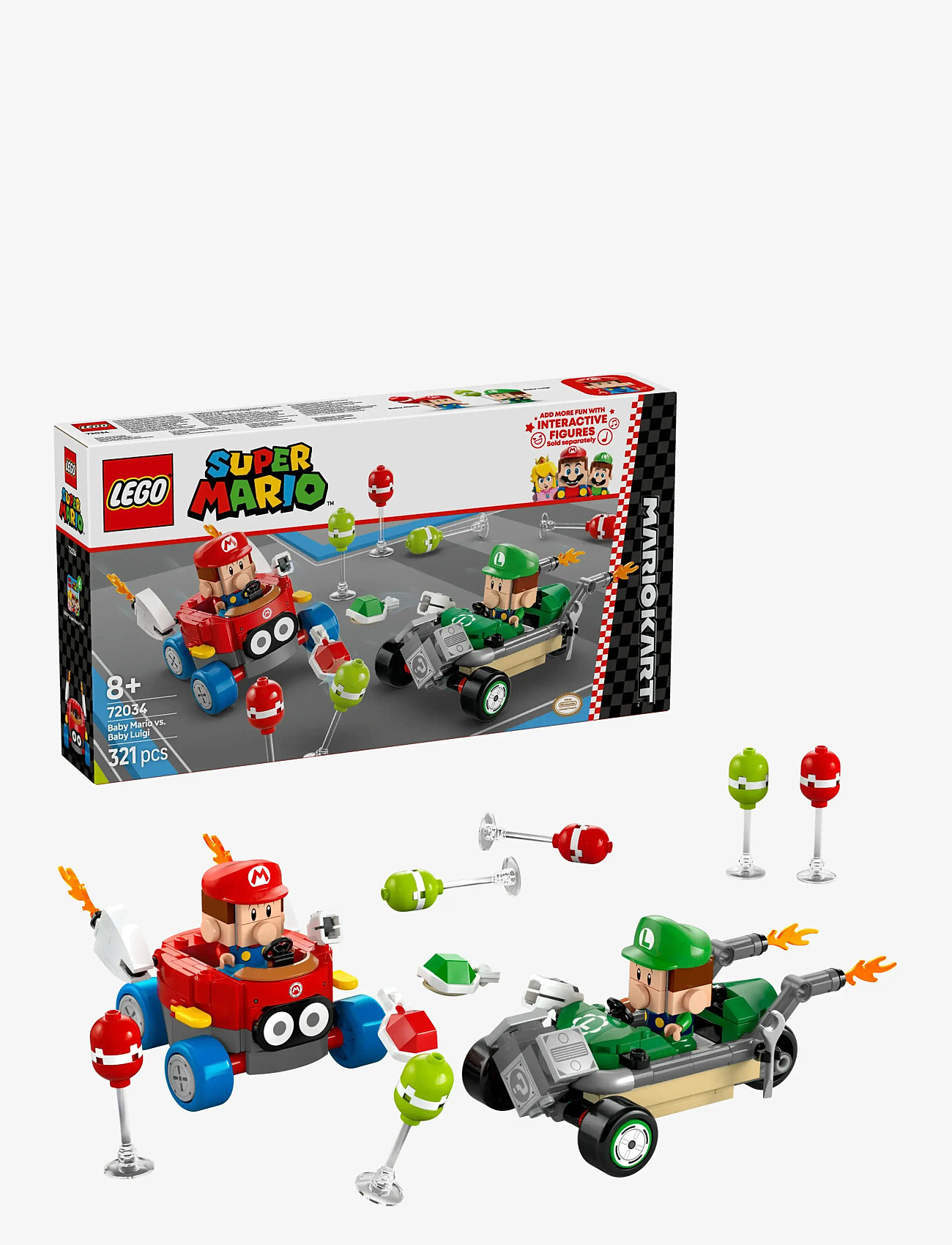LEGO - Super Mario™: Mario Kart™ – Baby Mario vs. Baby Luigi Toy 72034 - lego super mario™ - multi - 0