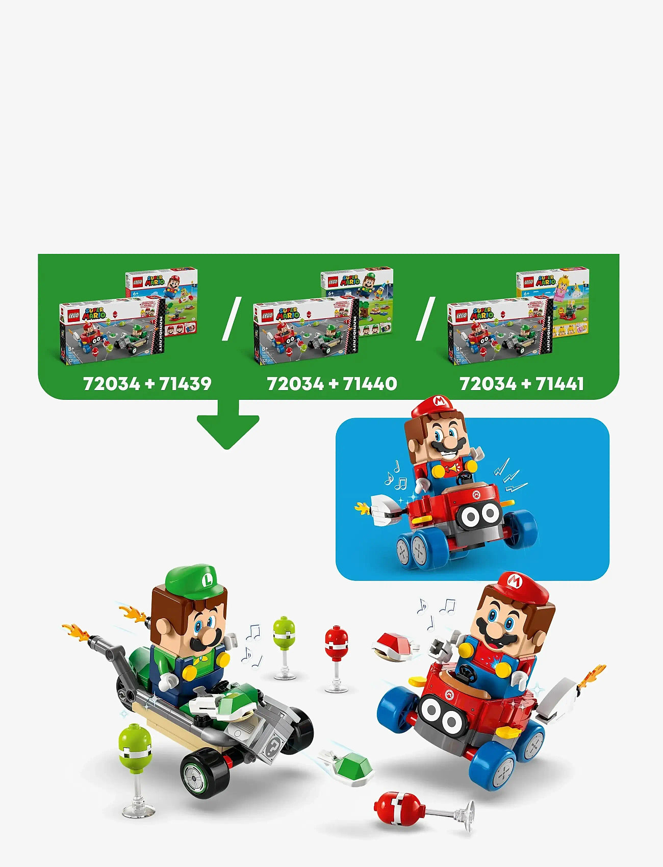 LEGO - Super Mario™: Mario Kart™ – Baby Mario vs. Baby Luigi Toy 72034 - lego super mario™ - multi - 3