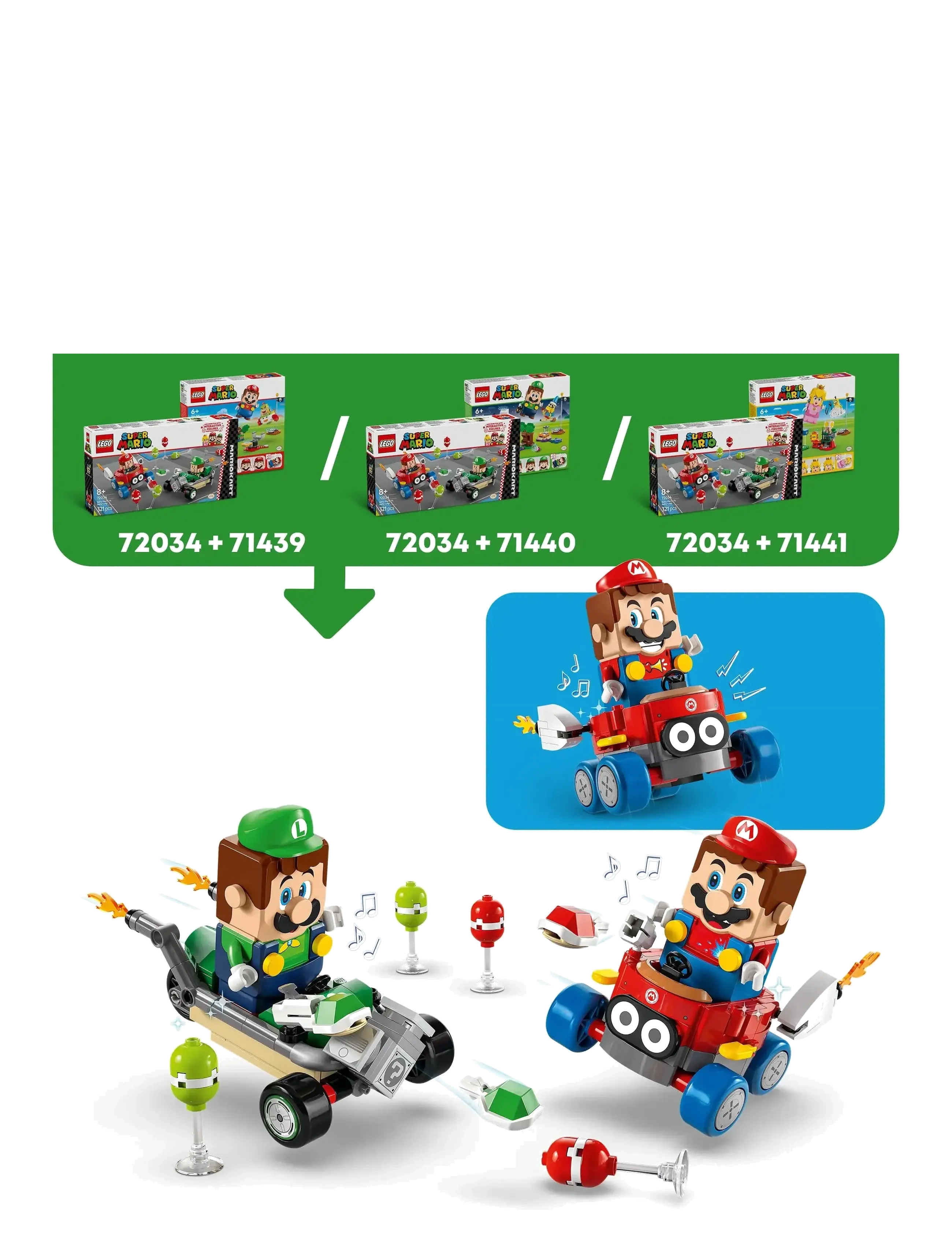 LEGO - Super Mario™: Mario Kart™ – Baby Mario vs. Baby Luigi Toy 72034 - lego super mario™ - multi - 3