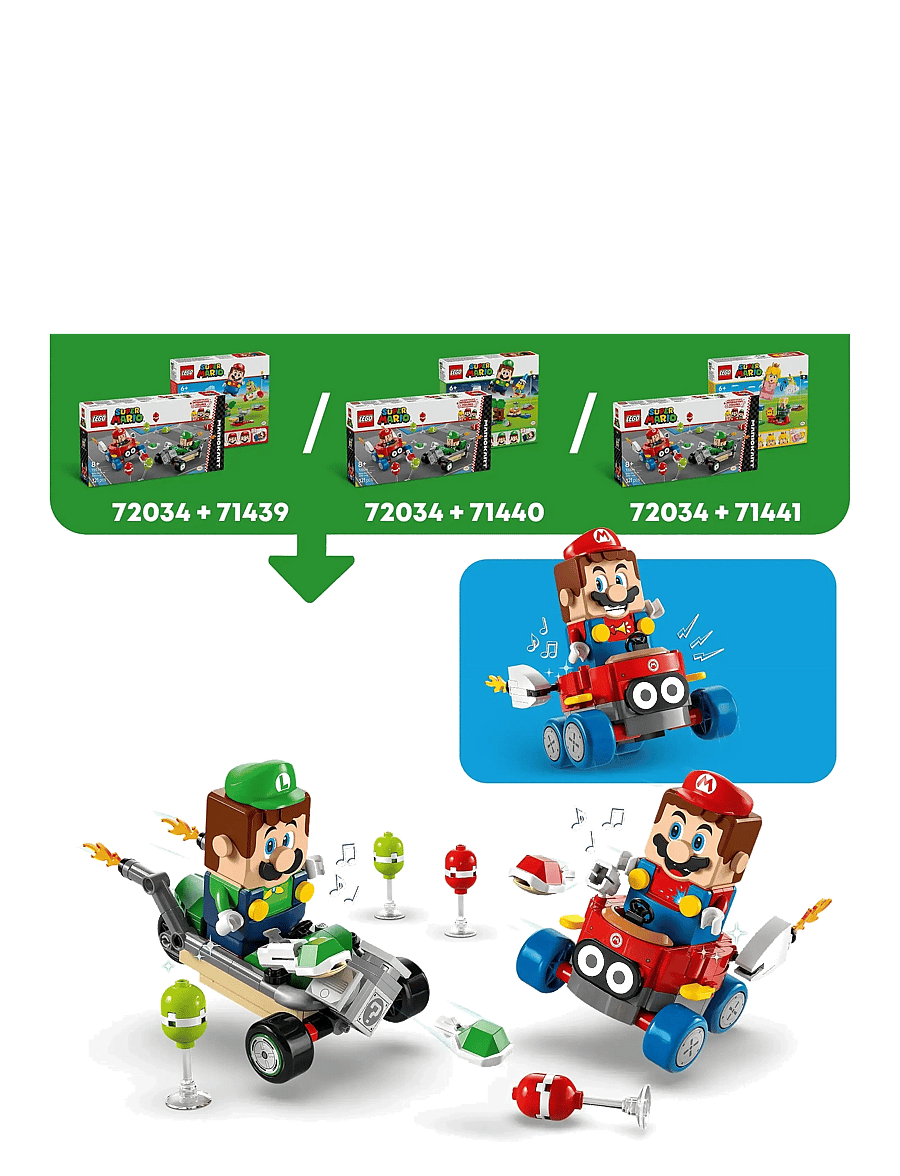 LEGO - Super Mario™: Mario Kart™ – Baby Mario vs. Baby Luigi Toy 72034 - lego super mario™ - multi - 3