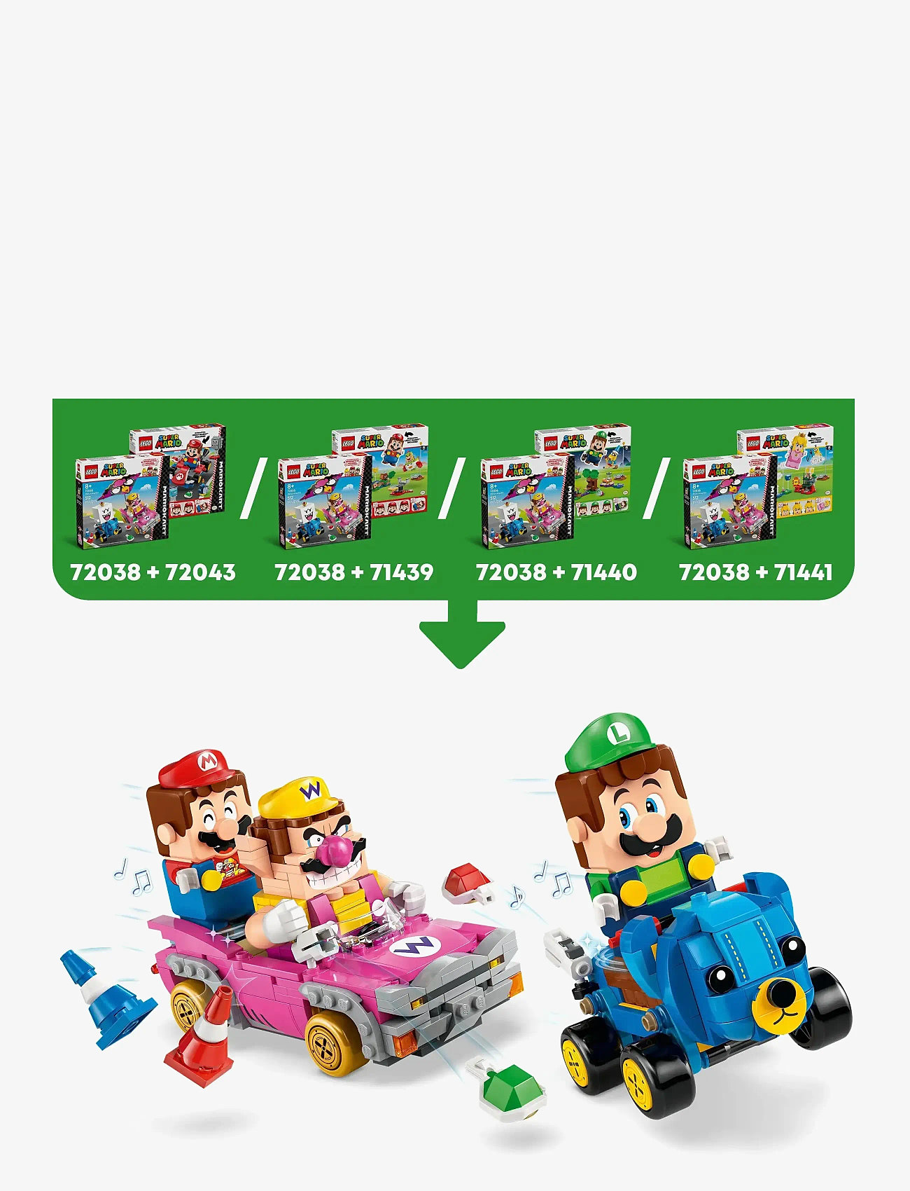 LEGO - Super Mario™: Mario Kart™ – Wario & King Boo Figures 72038 - lego super mario™ - multi - 4