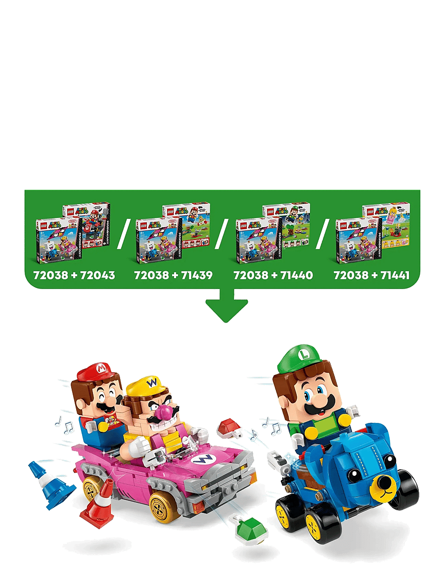 LEGO - Super Mario™: Mario Kart™ – Wario & King Boo Figures and 2 Karts 72038 - birthday gifts - multi - 4