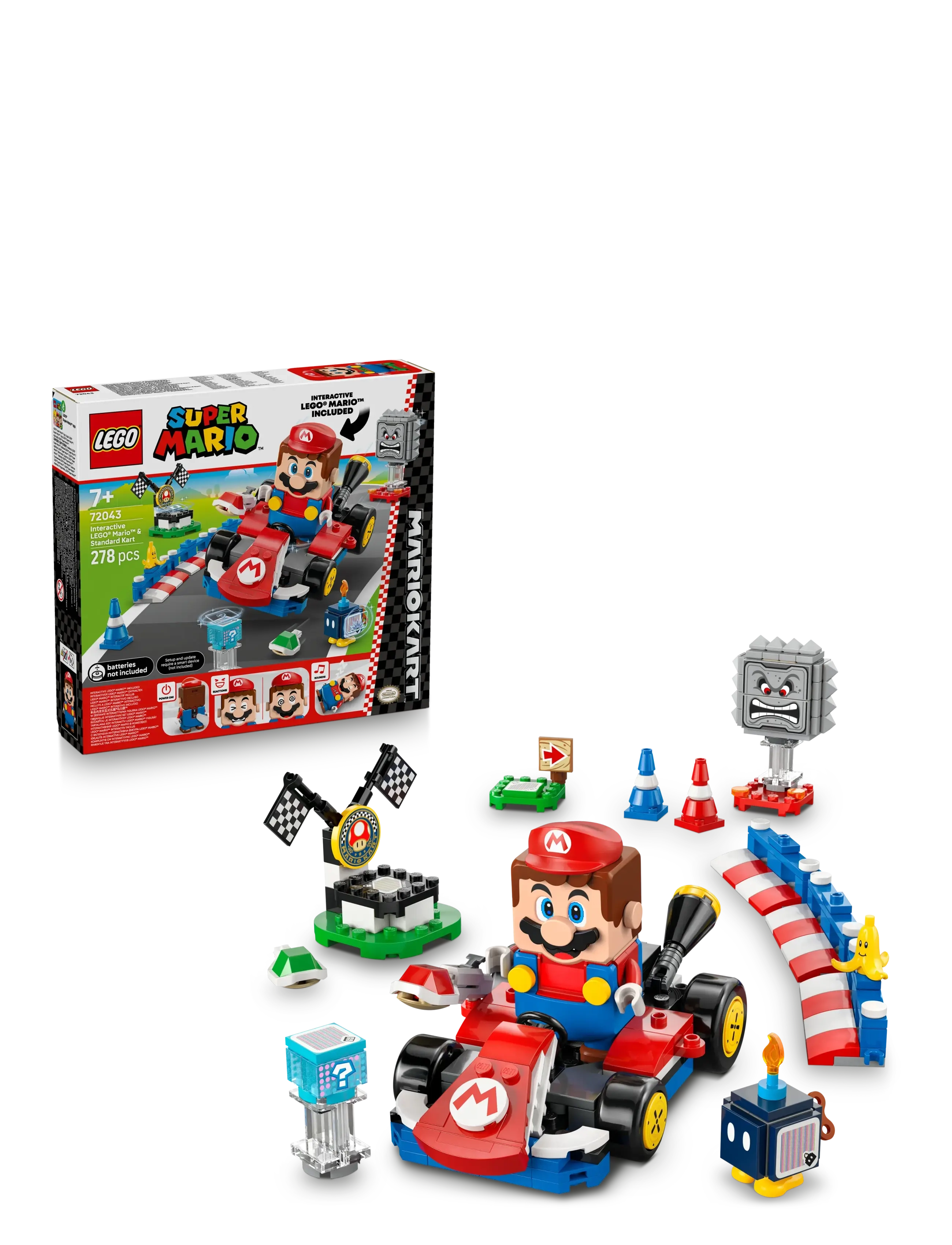 LEGO Super Mario : Mario Kart – Interactive Mario 72043, One Size, Lego Spielzeug, Mehrfarbig/gemustert - super Mario, Kinder