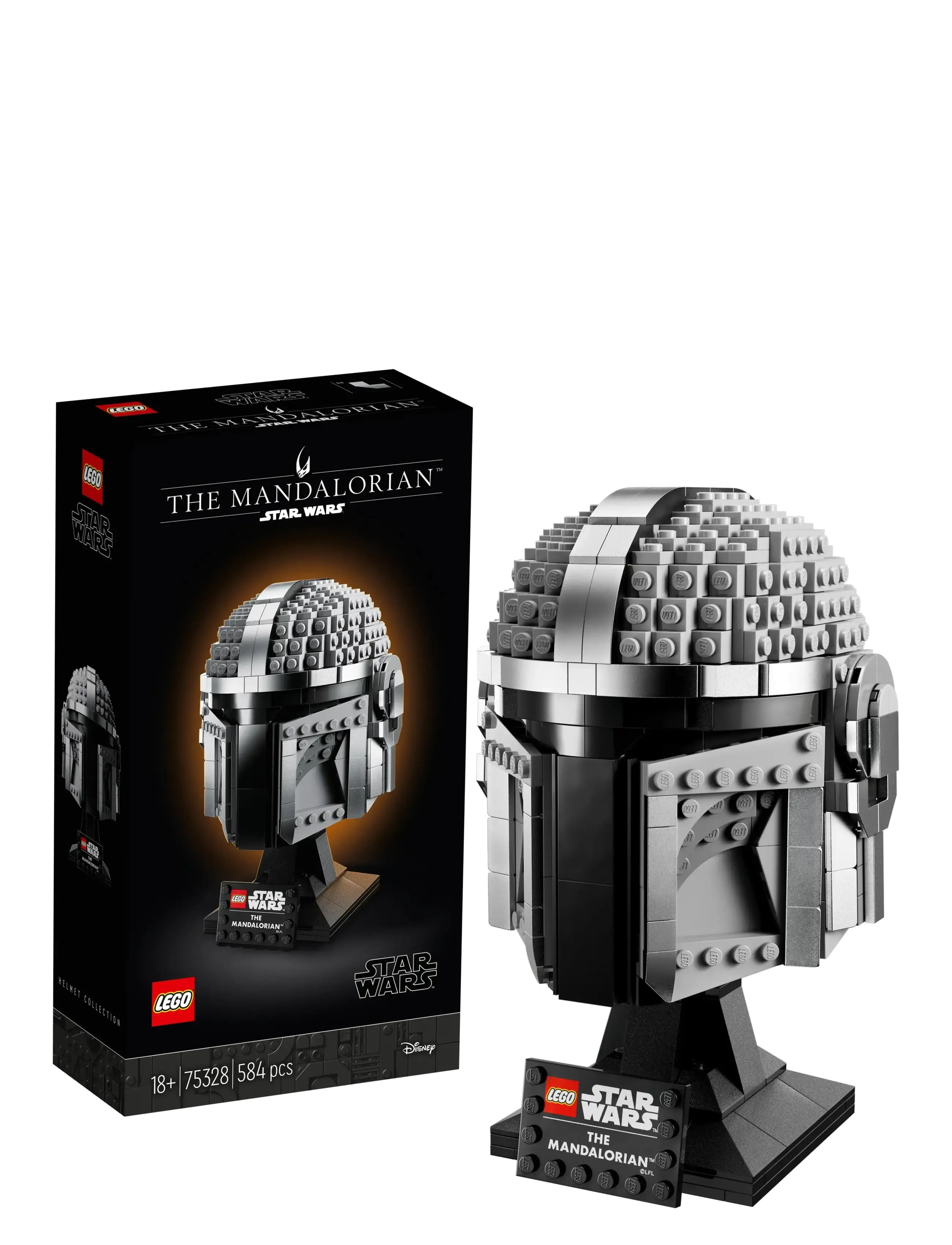 LEGO Mandalorianerens Hjelm 75328 Patterned - One Size - Kinder