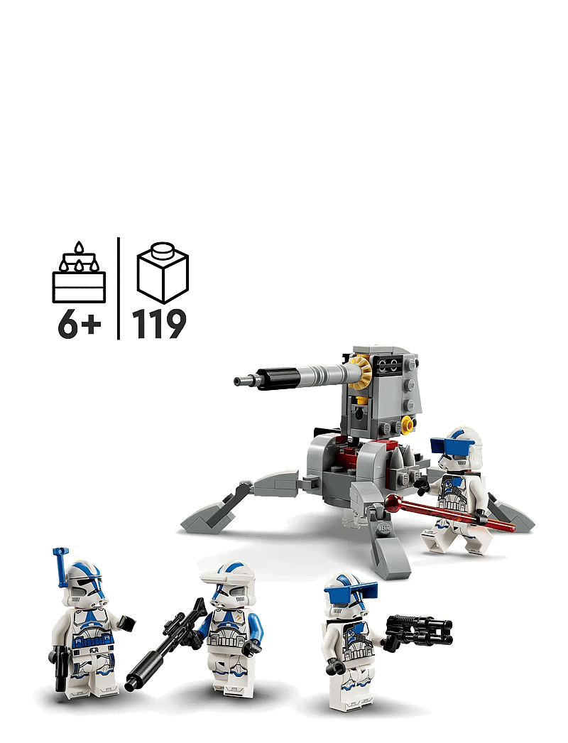 LEGO Star 501st Clone Battle Pack 75345 Building Toy Set (119 Pcs