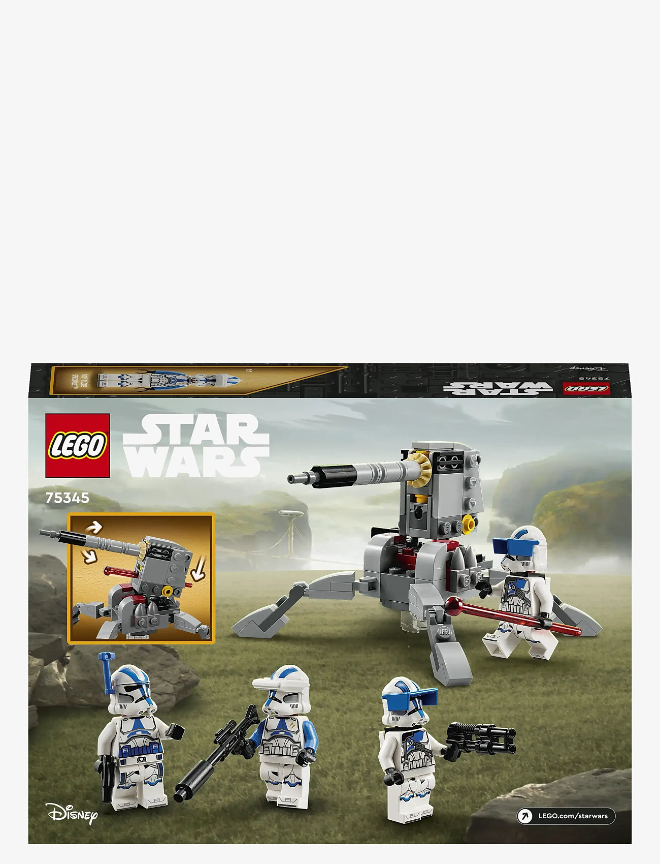 LEGO Star 501st Clone Battle Pack 75345 Building Toy Set (119 Pcs