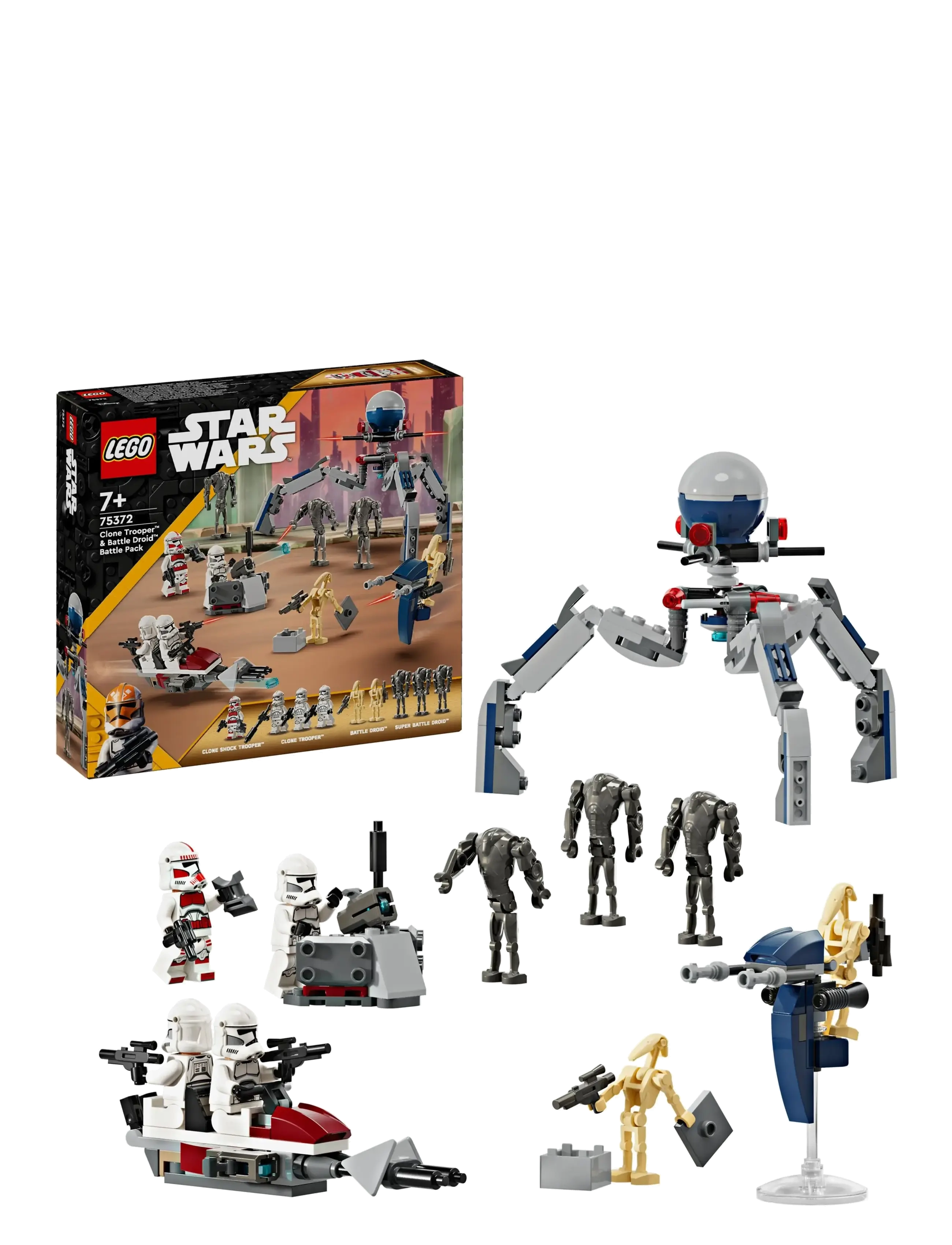 LEGO Battle Pack Med Klonsoldater Og Kampdroider 75372 Patterned - One Size - Kinder