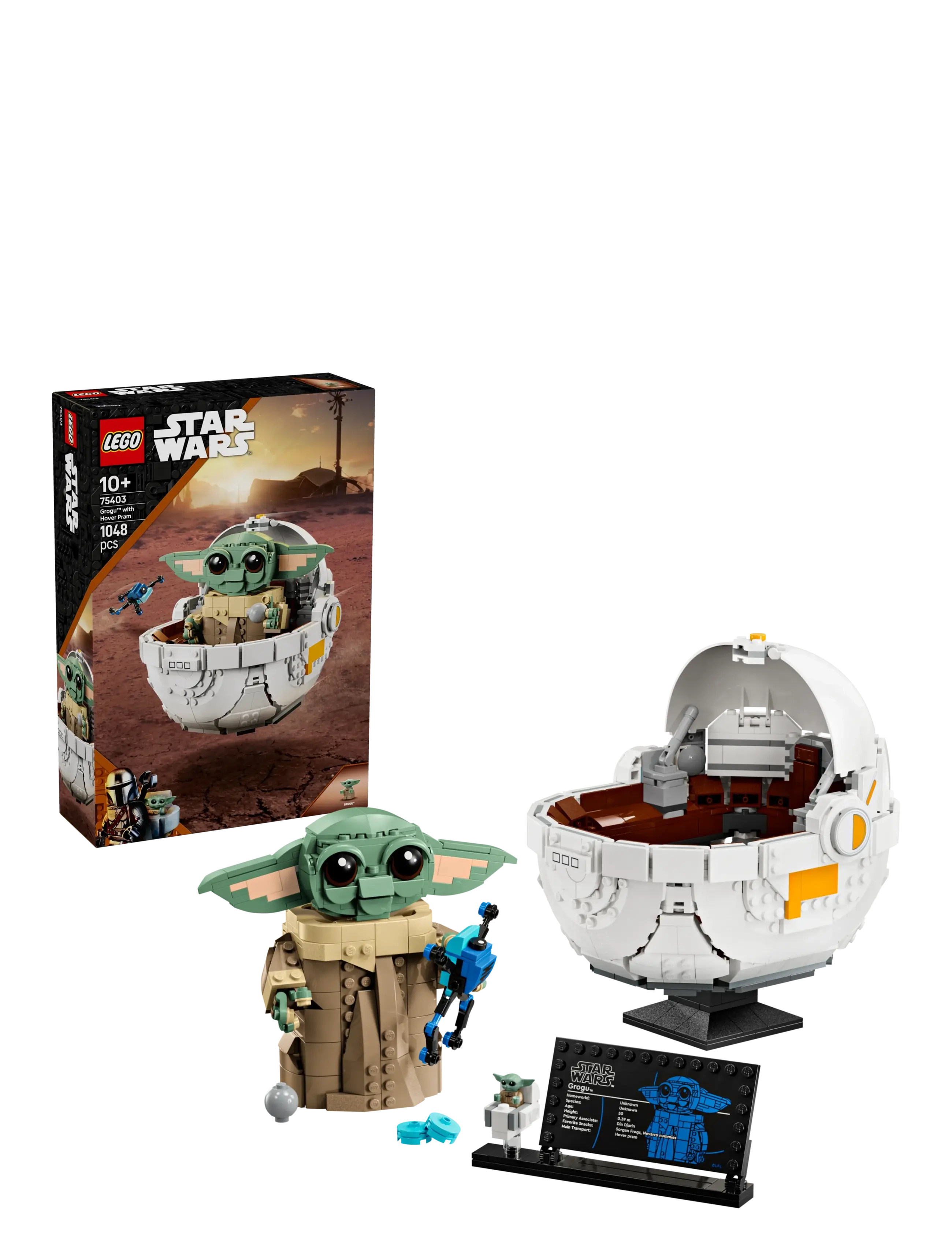LEGO Grogu Med Svævevogn 75403 Patterned - One Size - Kinder