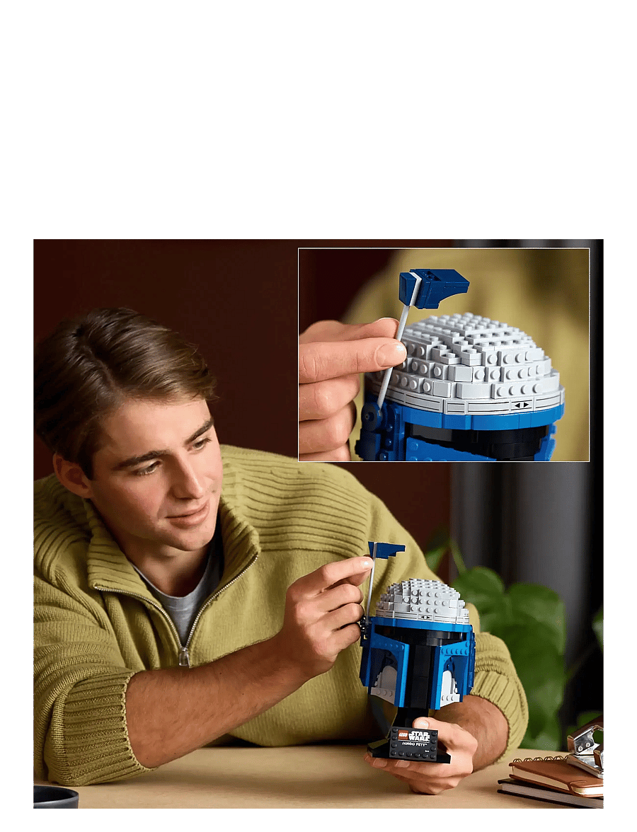 LEGO - Star Jango Helmet, Buildable Model Kit for Adults 75408 - lego® star wars™ - multi - 3