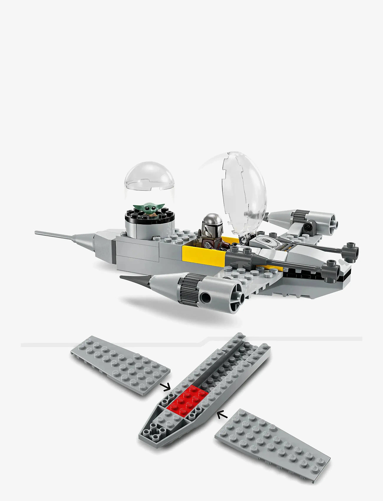 LEGO - Star Mando and Grogu’s N-1 Building Toy 75410 - lego® star wars™ - multi - 3