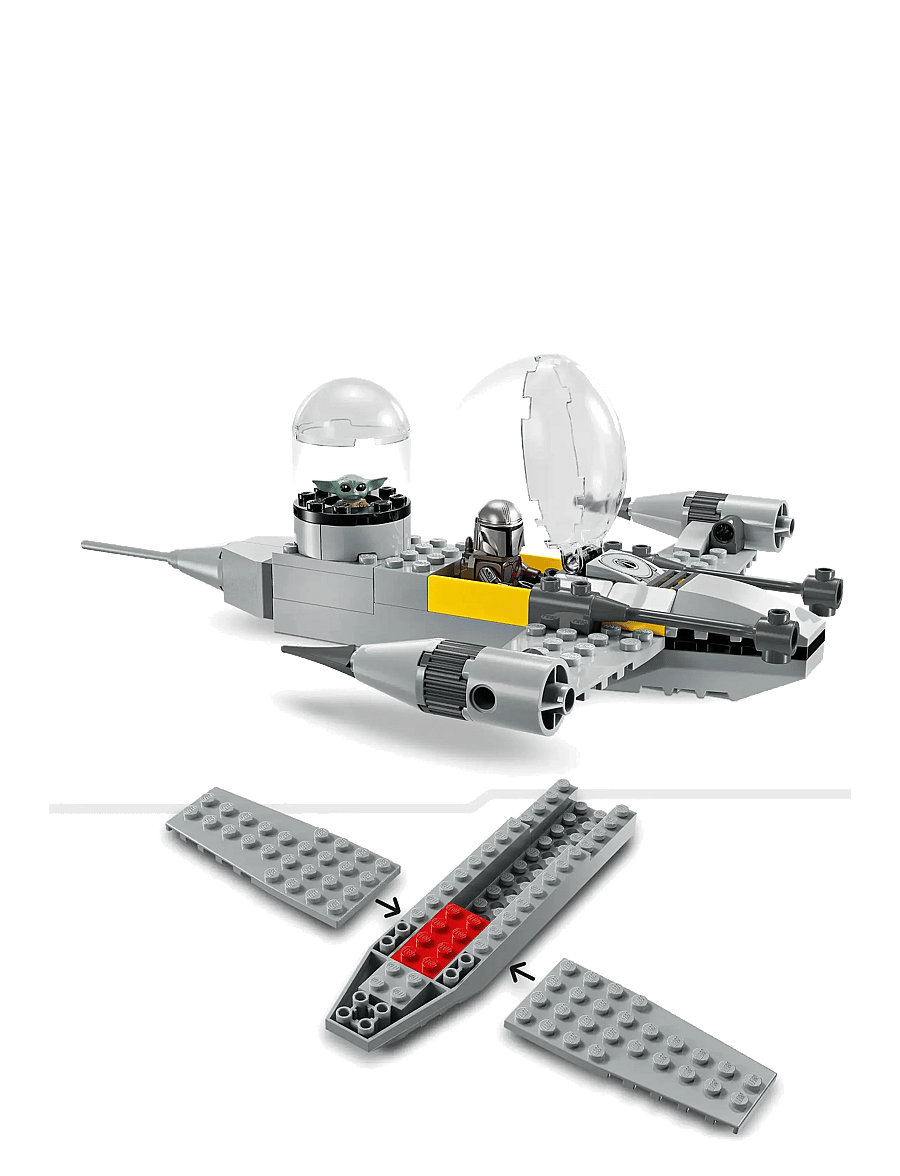 LEGO - Star Mando and Grogu’s N-1 Building Toy 75410 - lego star wars™ - multi - 3