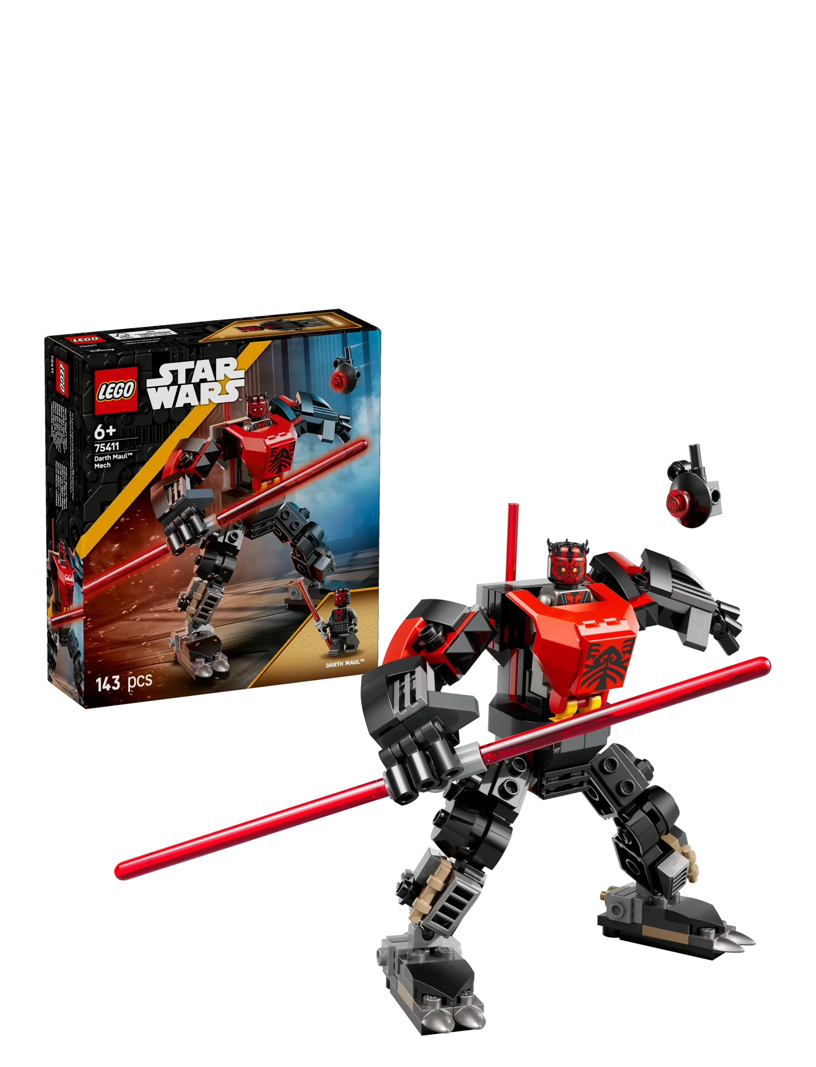 LEGO Darth Maul -Mech 75411, One Size, Multi/patterned, Lego Legetøj > Lego star Wars, Børn