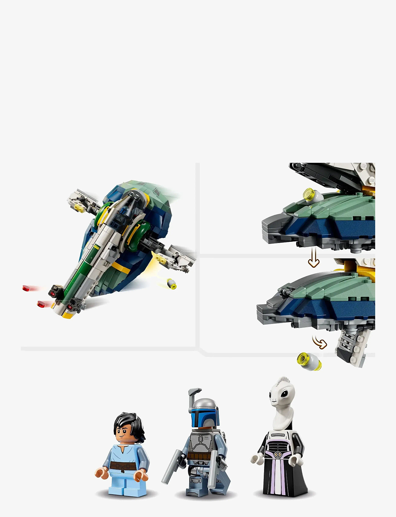 LEGO - Star Wars: Attack of the Jango Fett’s Starship Set 75433 - lego star wars™ - multi - 5