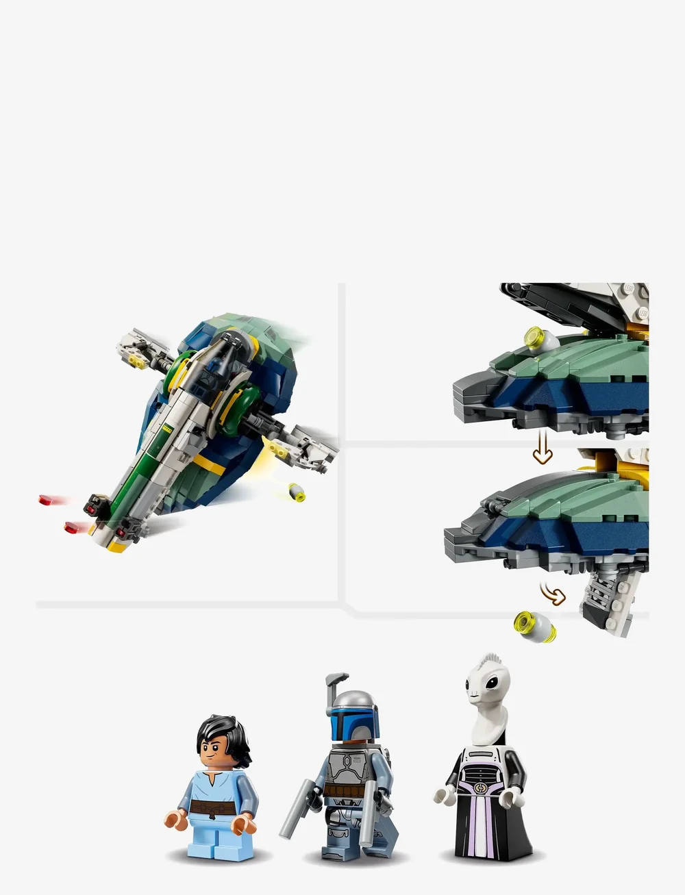 LEGO - Star Wars: Attack of the Jango Fett’s Starship Set 75433 - lego star wars™ - multi - 5