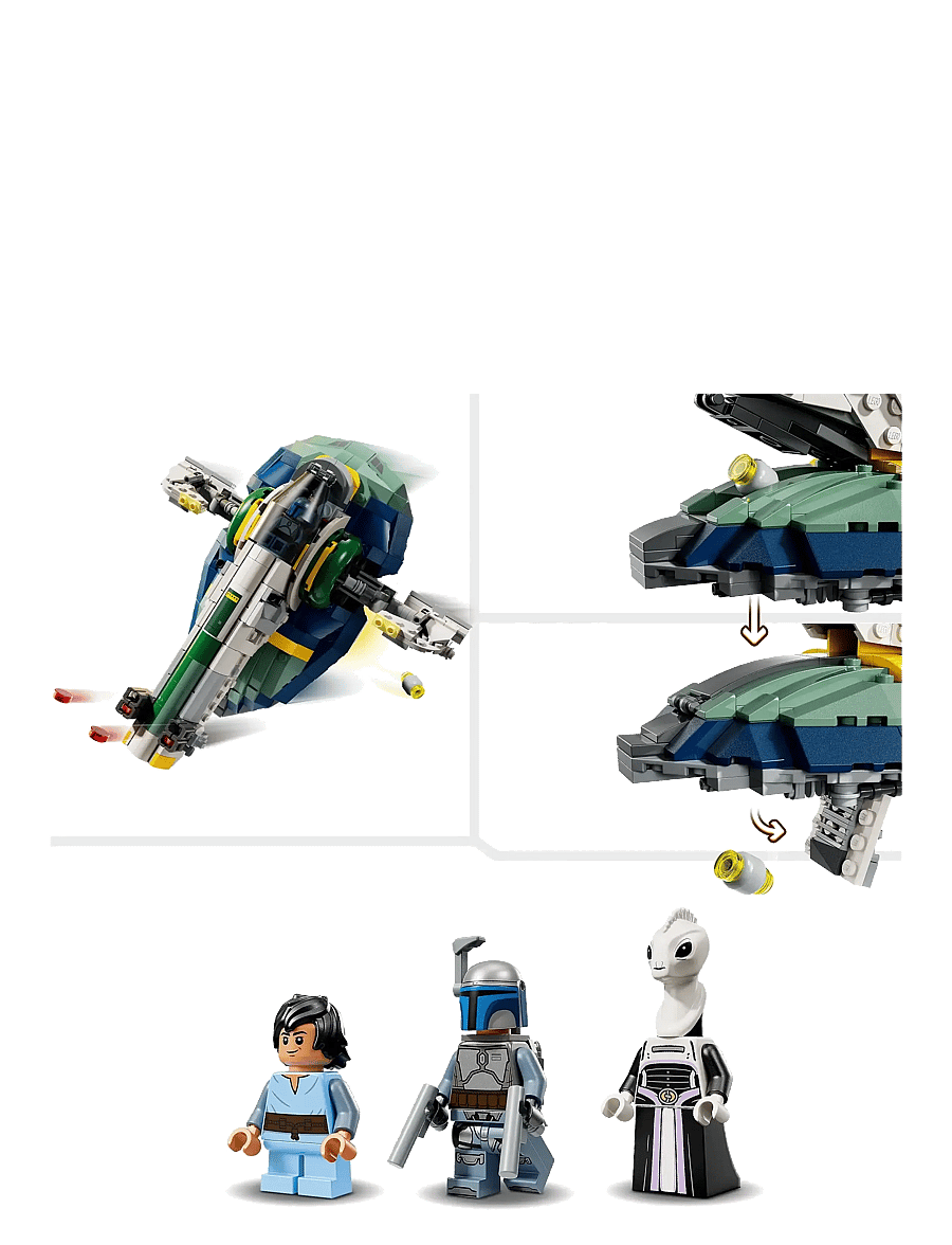 LEGO - Star Wars: Attack of the Jango Fett’s Starship Set 75433 - dzimšanas dienas dāvanas - multi - 5
