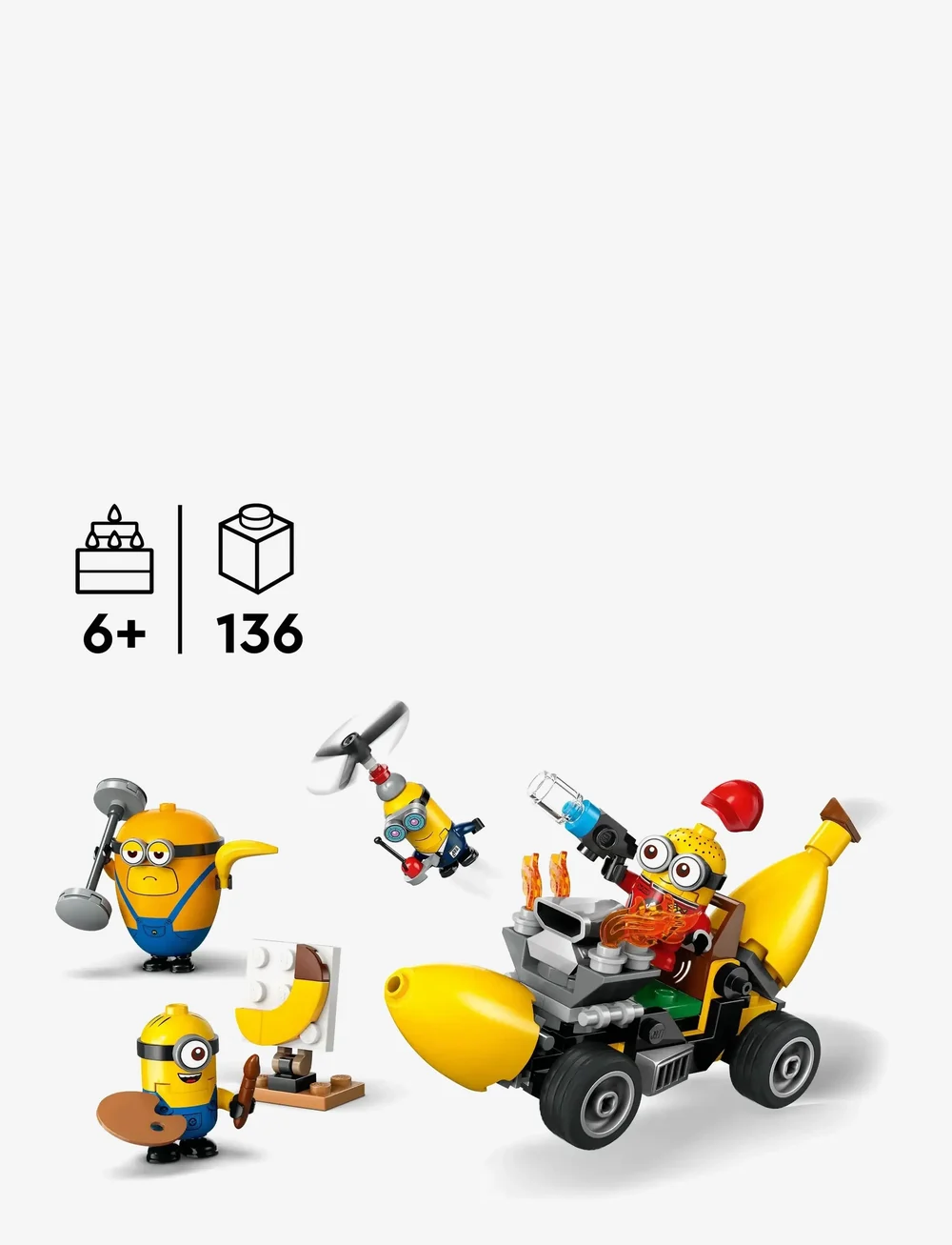 LEGO - Despicable Me 4 Minions and Banana Car Toy 75580 - lego minions - multi - 1
