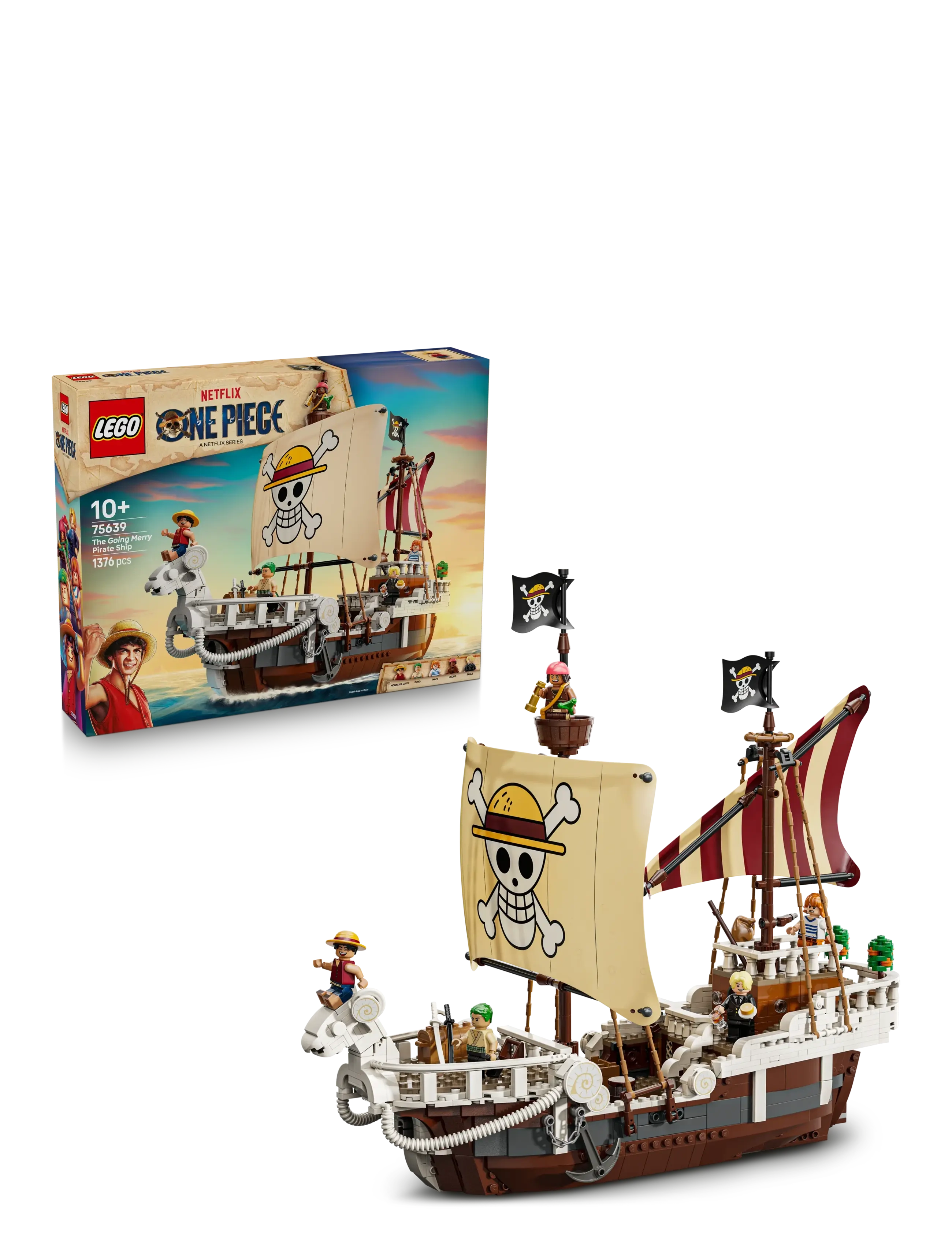 LEGO One Piece The Going Merry Pirate Ship, Boot Set Building Toy 75639 Patterned - One Size - Kinder