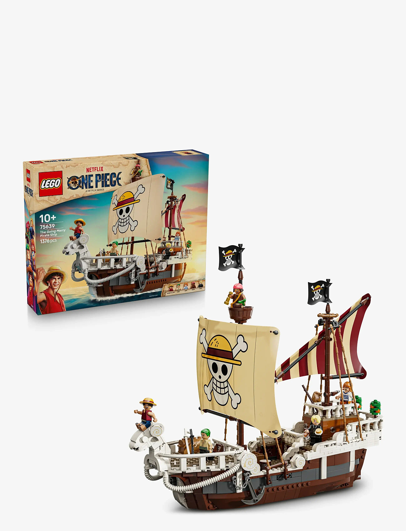 LEGO - ONE PIECE The Going Merry Pirate Ship, Boat Set Building Toy 75639 - lego super heroes - multi - 0