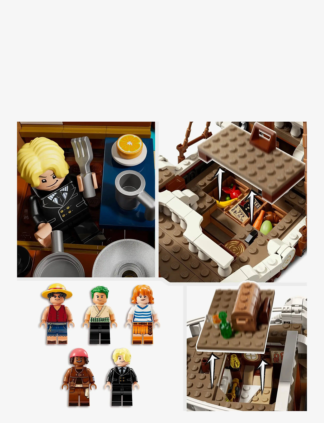 LEGO - ONE PIECE The Going Merry Pirate Ship, Boat Set Building Toy 75639 - lego super heroes - multi - 4