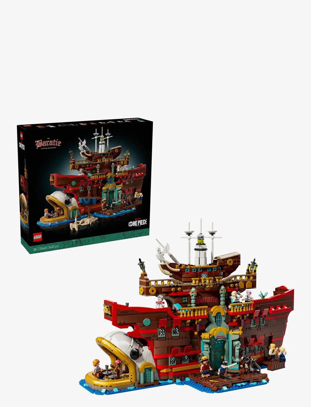 LEGO - ONE PIECE The Baratie Floating Restaurant, Anime Gift Model Kit 75640 - lego adults welcome - multi - 0