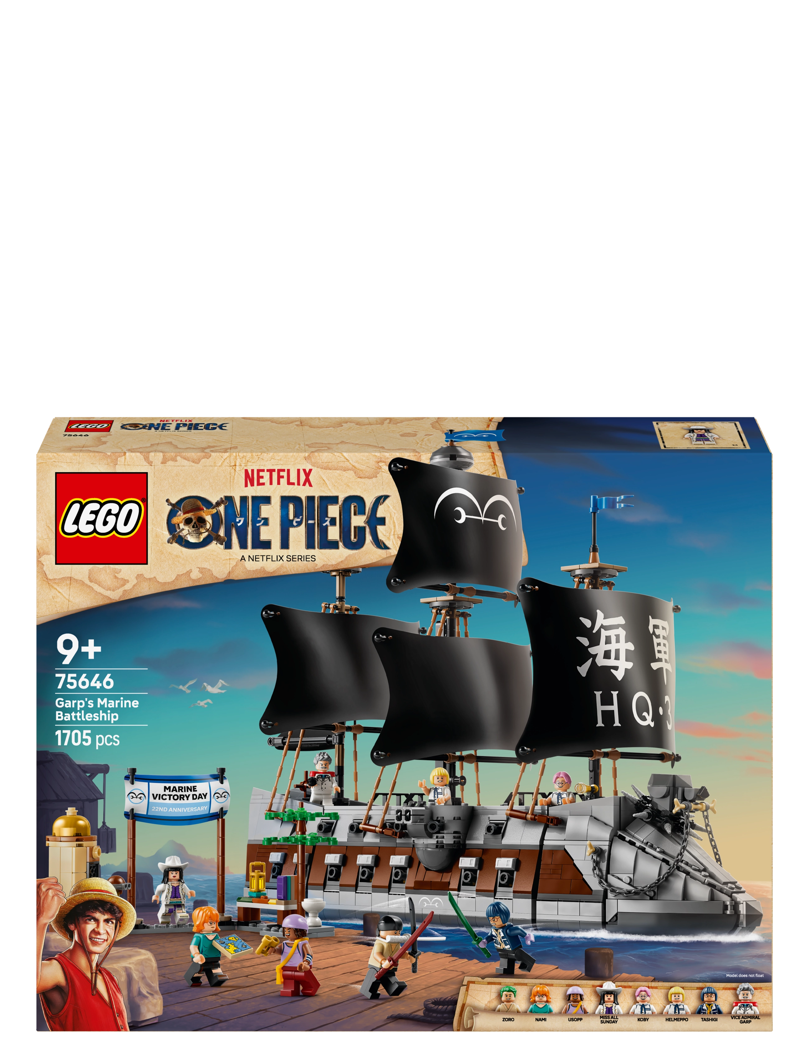 LEGO - ONE PIECE Garp’s Marine Battleship Building Toy 75646 - multi - 4