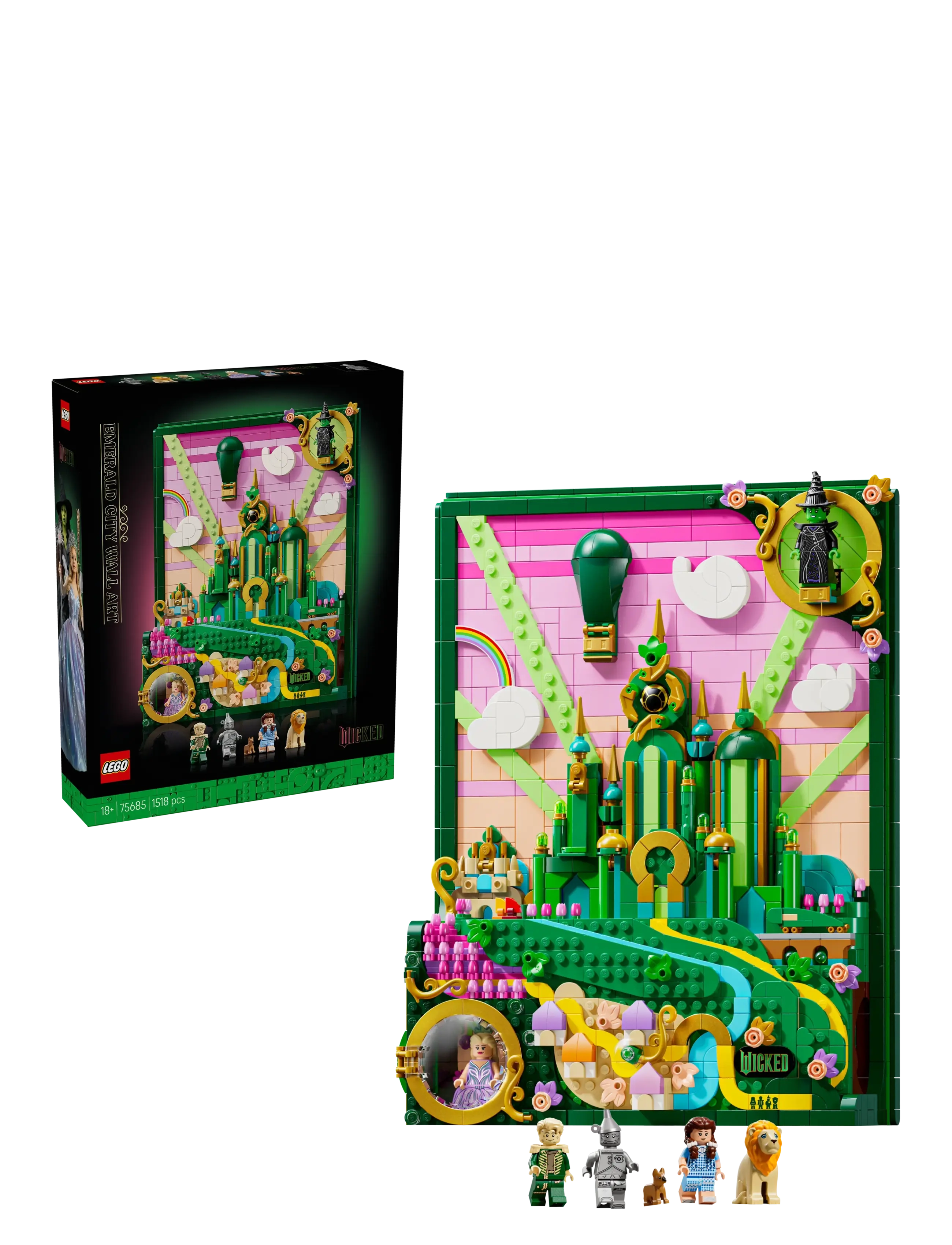 LEGO Wicked Emerald City Wall Art Fantasy Gift For Adults 75685 Patterned - One Size - Kinder