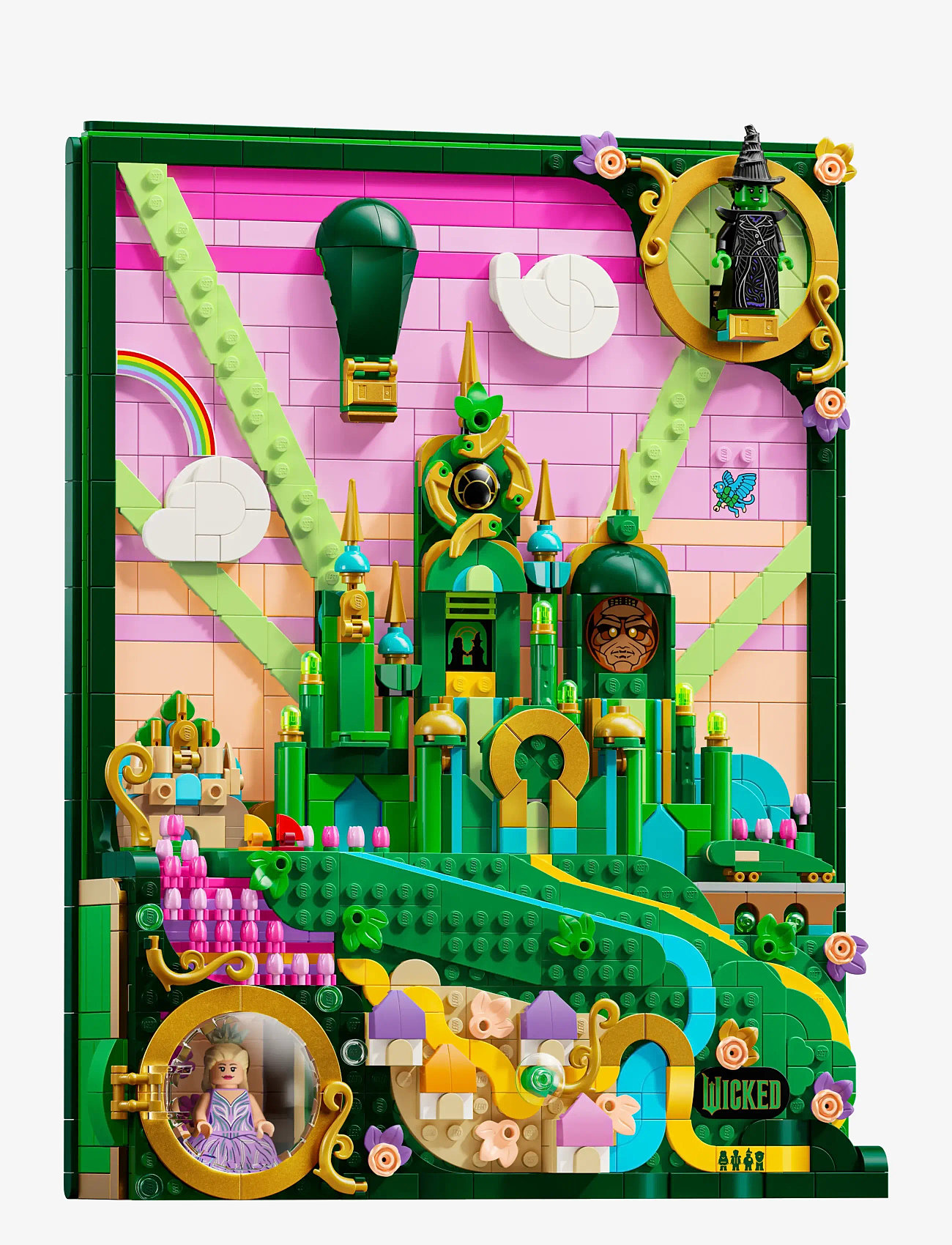 LEGO - Wicked Emerald City Wall Art Fantasy Gift for Adults 75685 - fødselsdagsgaver - multi - 2